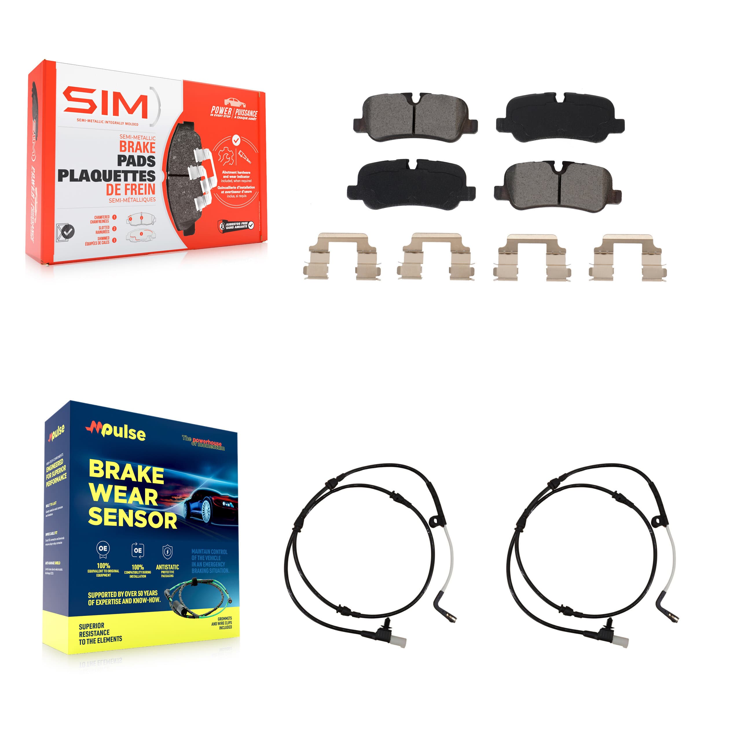 SIM - KSW-100667 - Rear Disc Brake Pad Kits image 1
