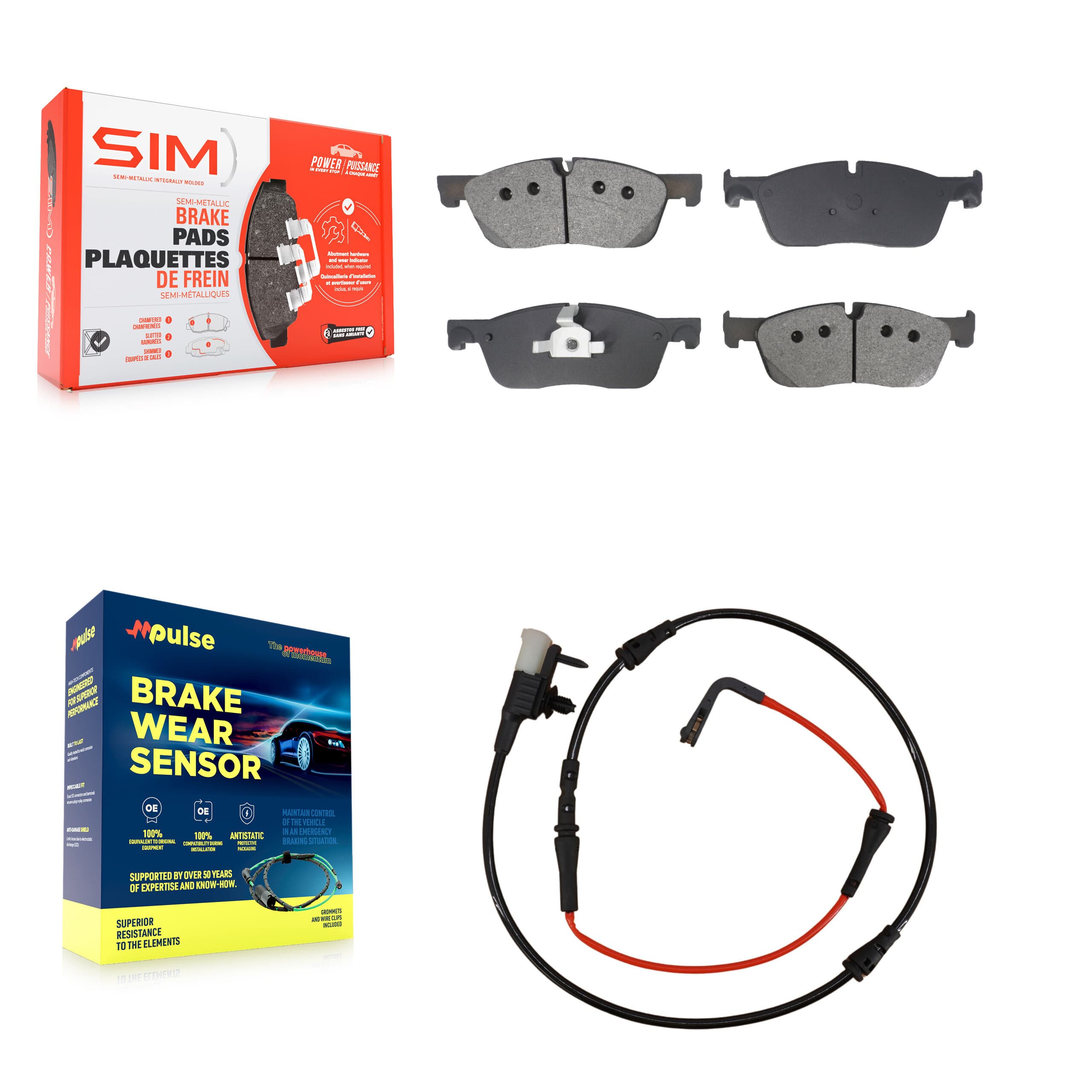 SIM - KSW-100794 - Front Disc Brake Pad Kits image 1