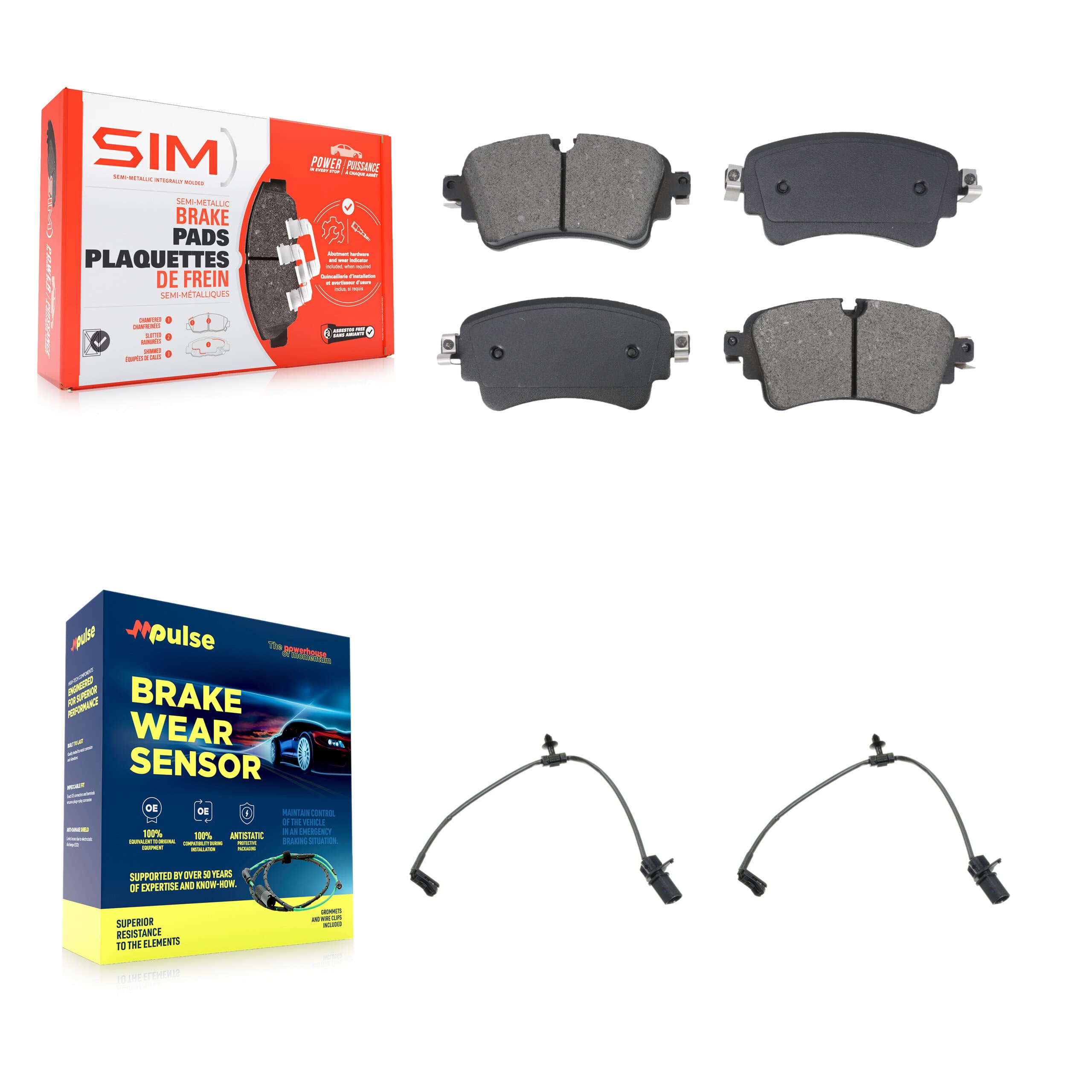 SIM - KSW-100804 - Rear Disc Brake Pad Kits image 1
