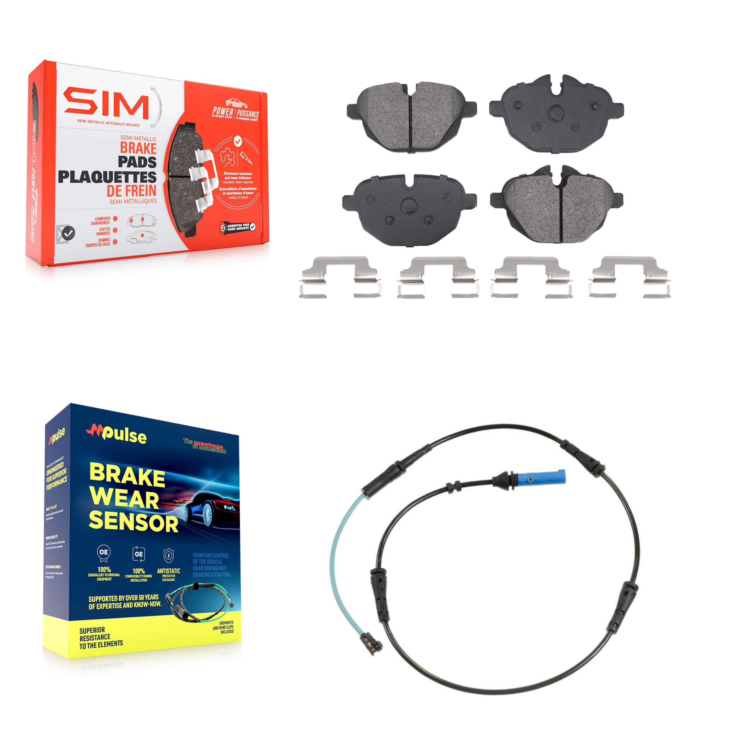 SIM - KSW-100824 - Rear Disc Brake Pad Kits image 1