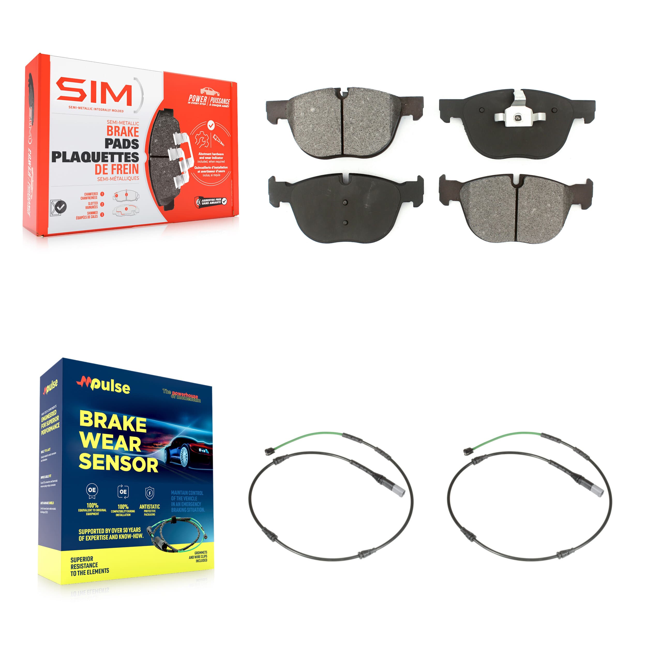 SIM - KSW-100917 - Front Disc Brake Pad Kits image 1