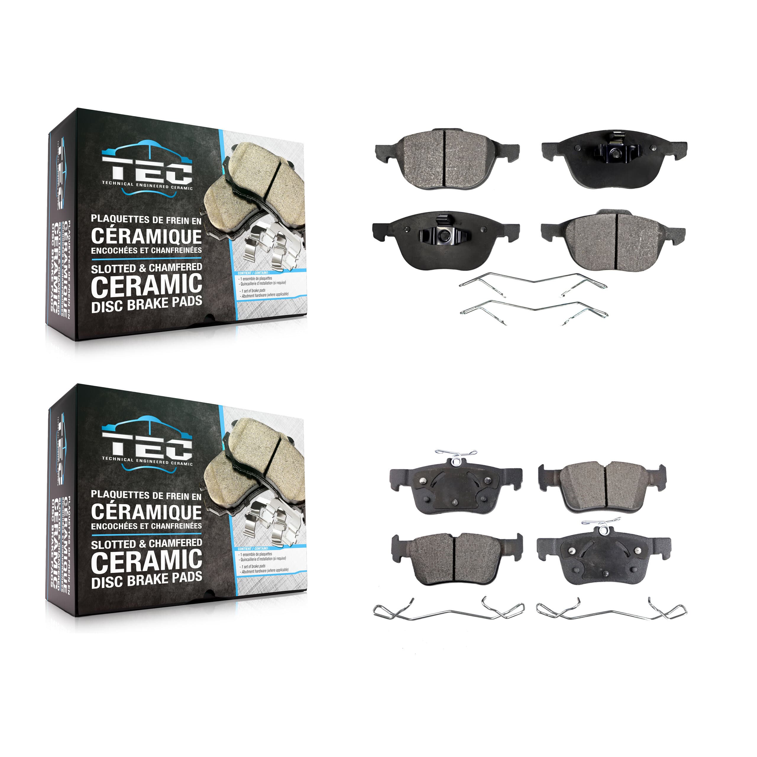 TEC - KTC-100028 - Front and Rear Disc Brake Pad Kits image 1
