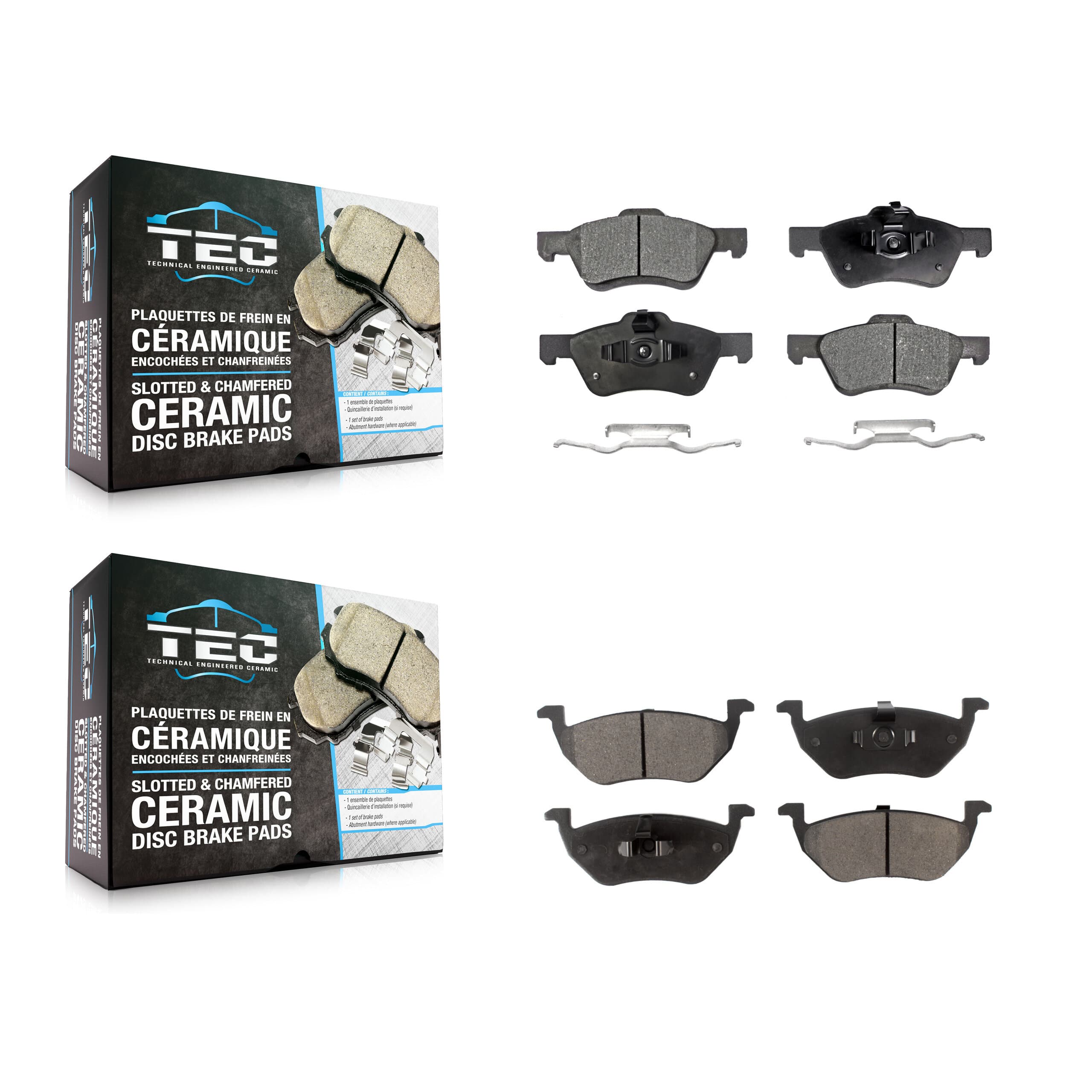 TEC - KTC-100033 - Front and Rear Disc Brake Pad Kits image 1