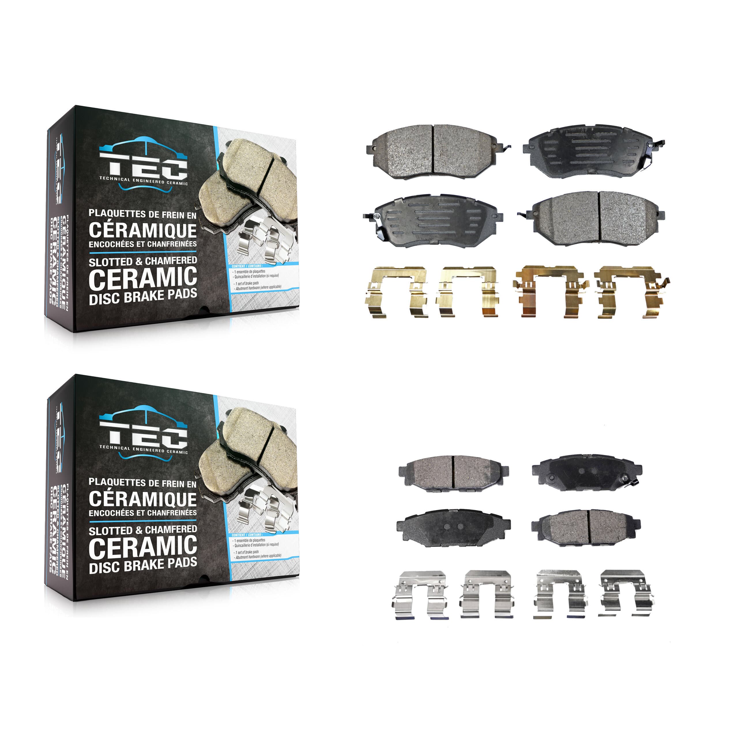 TEC - KTC-100050 - Front and Rear Disc Brake Pad Kits image 1