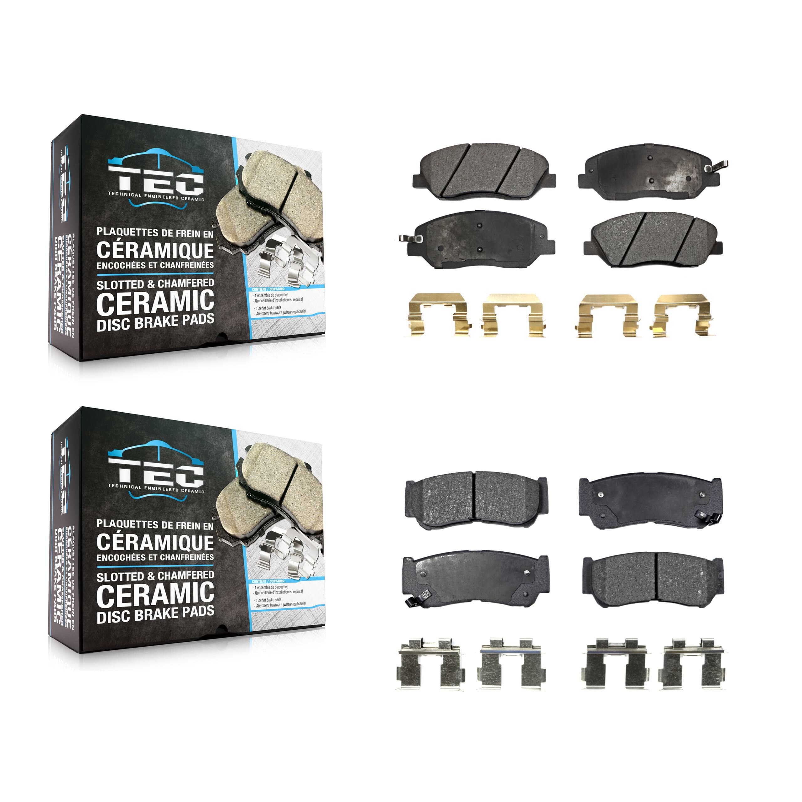 TEC - KTC-100098 - Front and Rear Disc Brake Pad Kits image 1