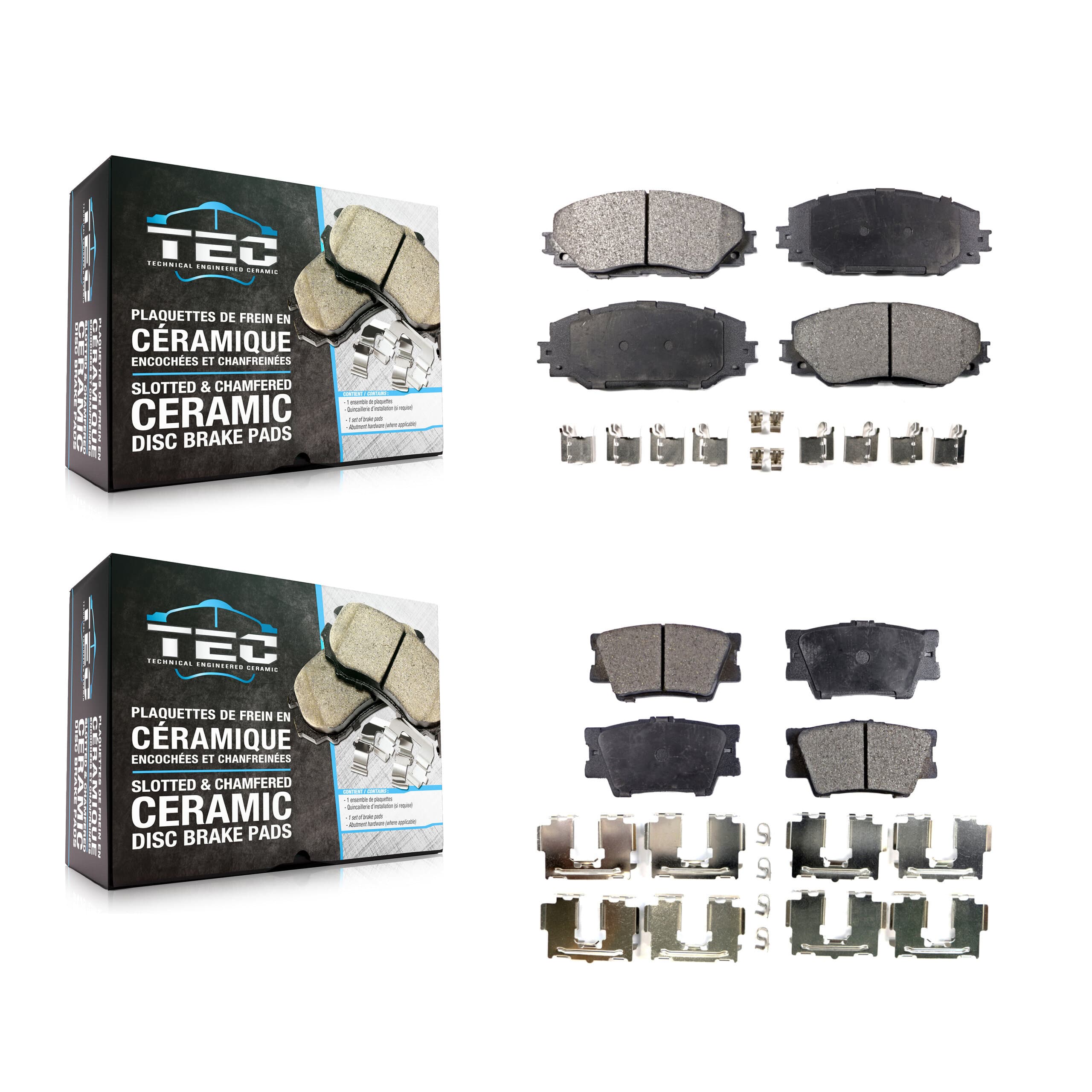 TEC - KTC-100105 - Front and Rear Disc Brake Pad Kits image 1