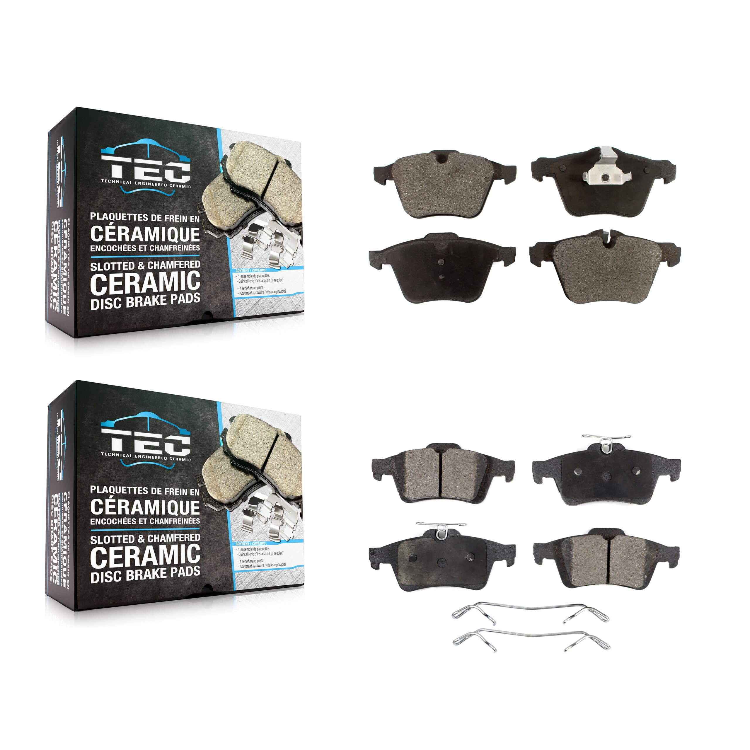 TEC - KTC-100111 - Front and Rear Disc Brake Pad Kits image 1