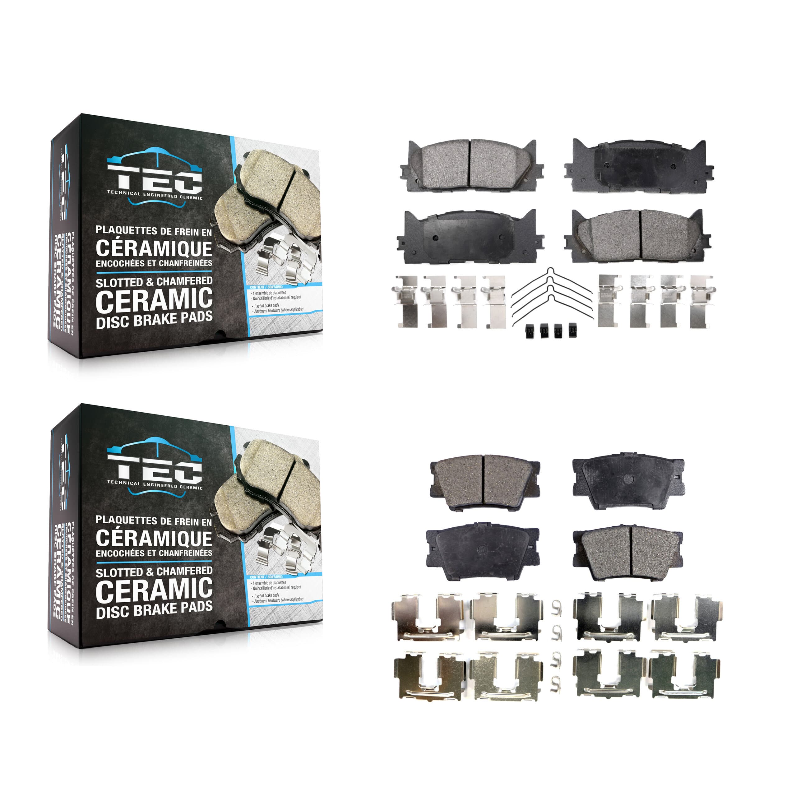 TEC - KTC-100121 - Front and Rear Disc Brake Pad Kits image 1
