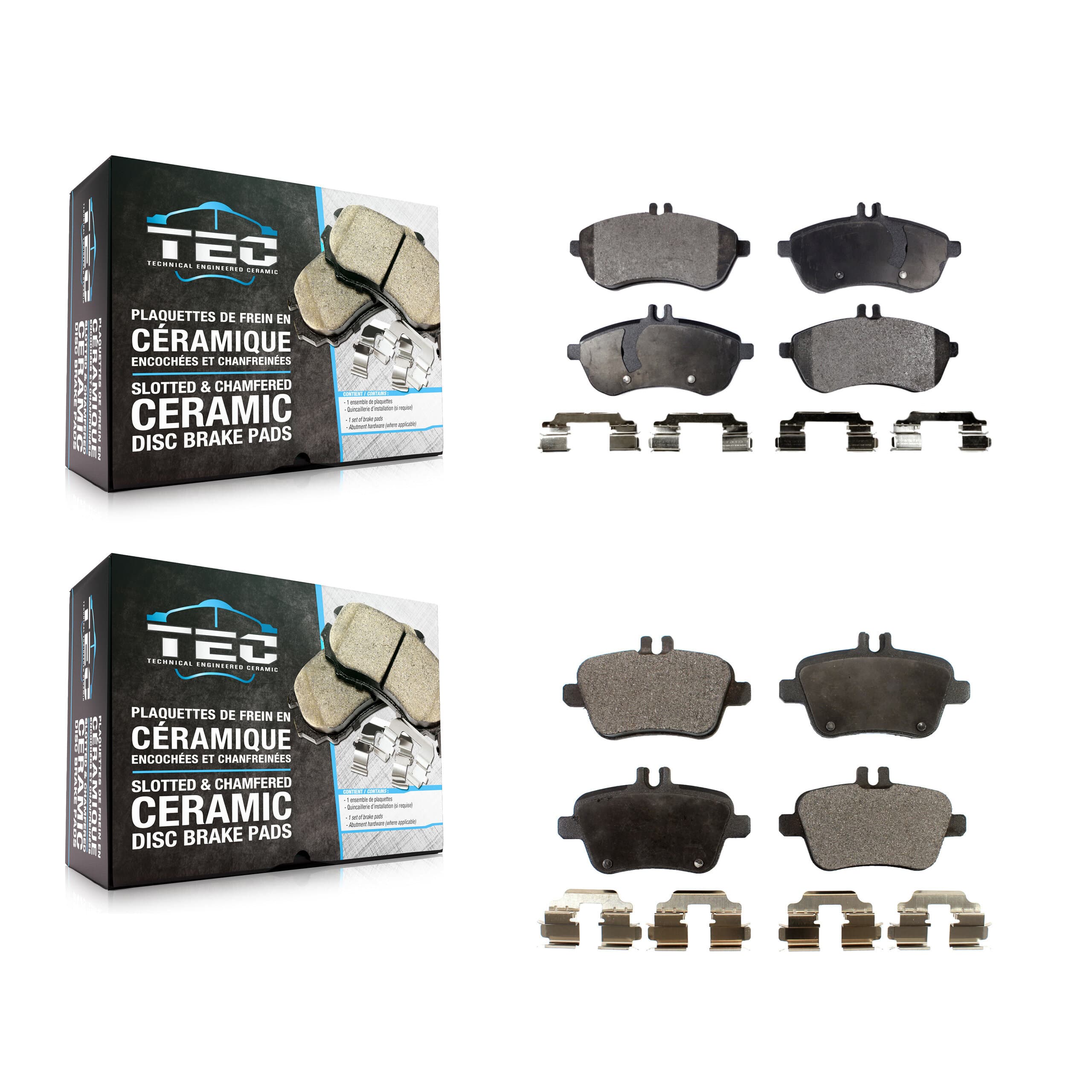 TEC - KTC-100151 - Front and Rear Disc Brake Pad Kits image 1