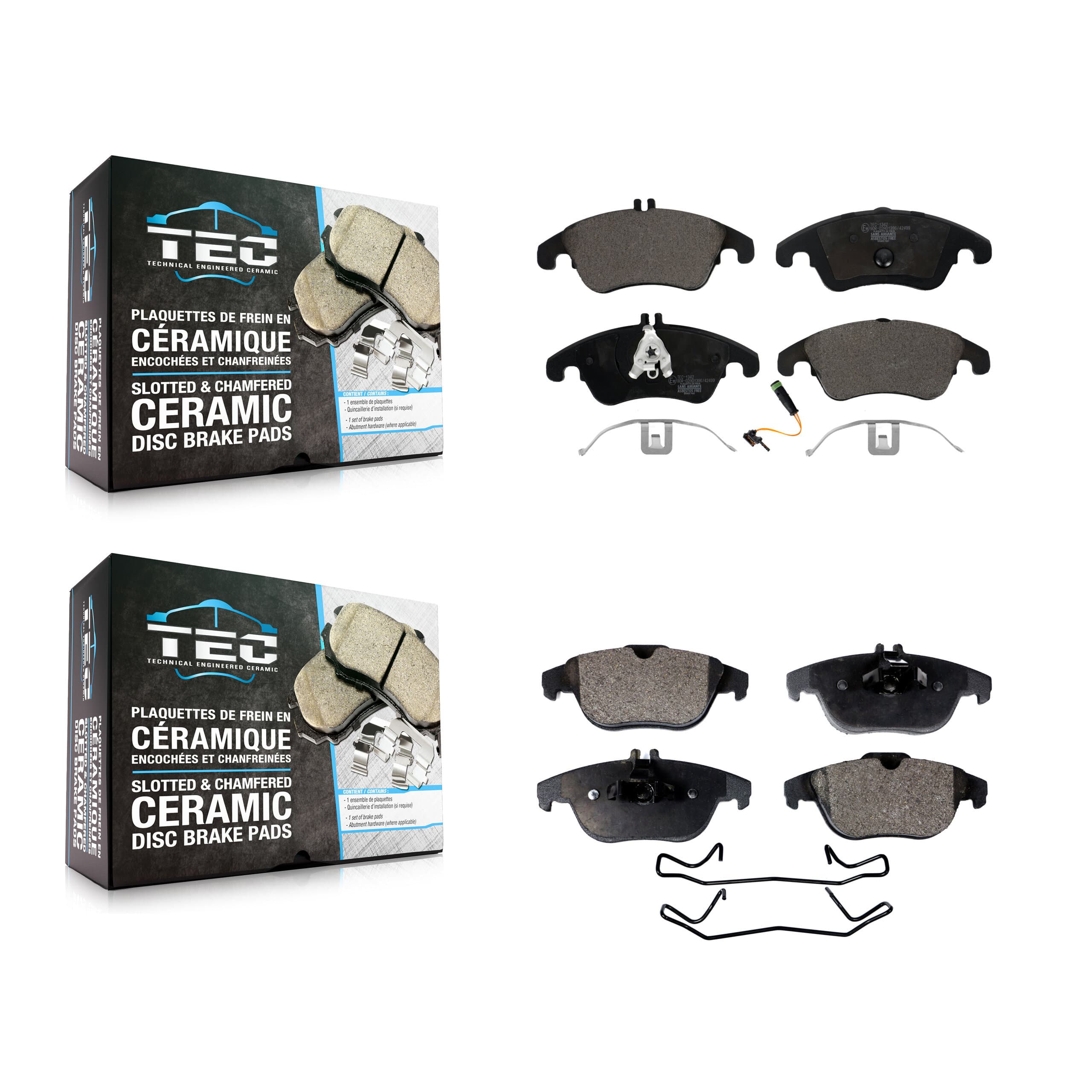 TEC - KTC-100152 - Front and Rear Disc Brake Pad Kits image 1