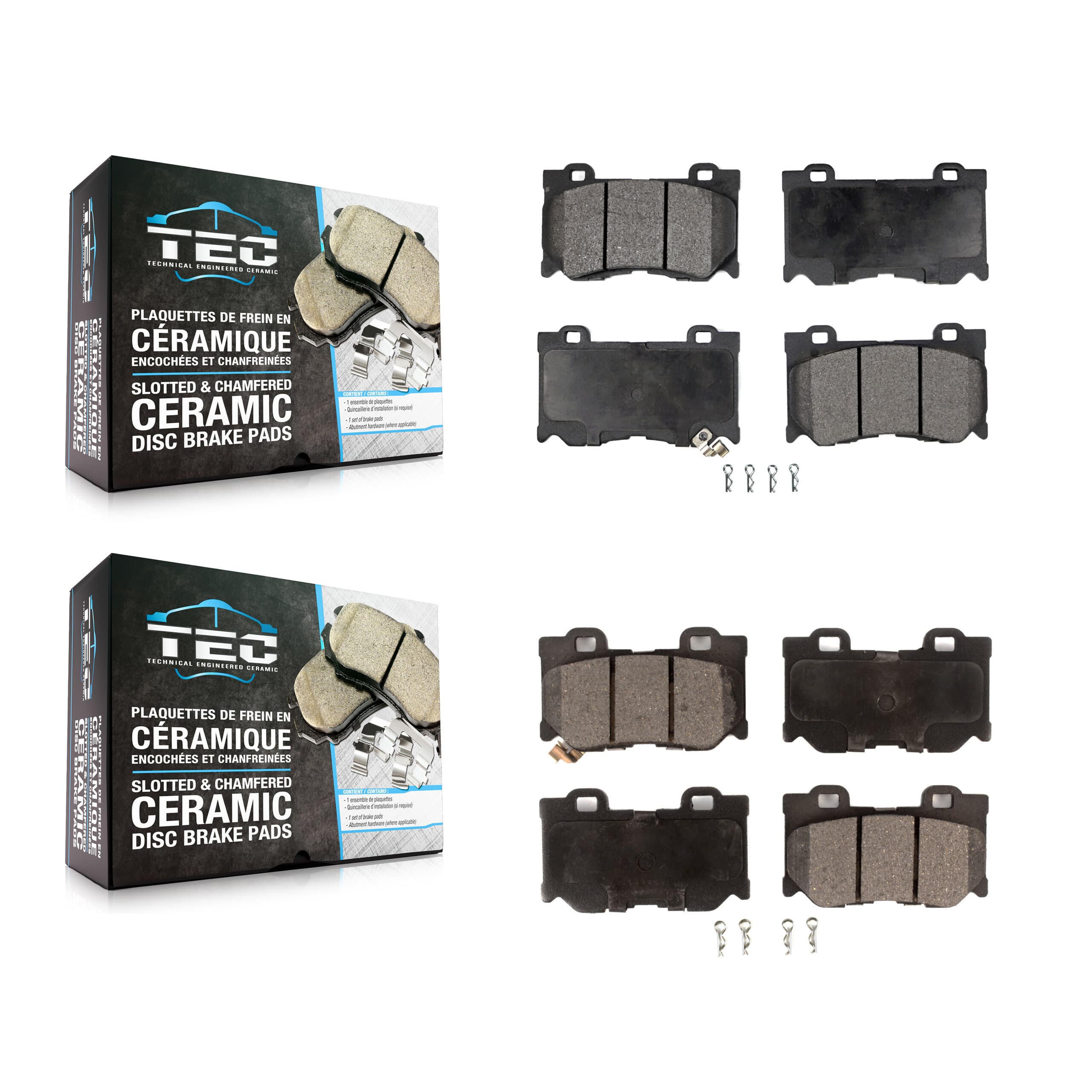 TEC - KTC-100155 - Front and Rear Disc Brake Pad Kits image 1