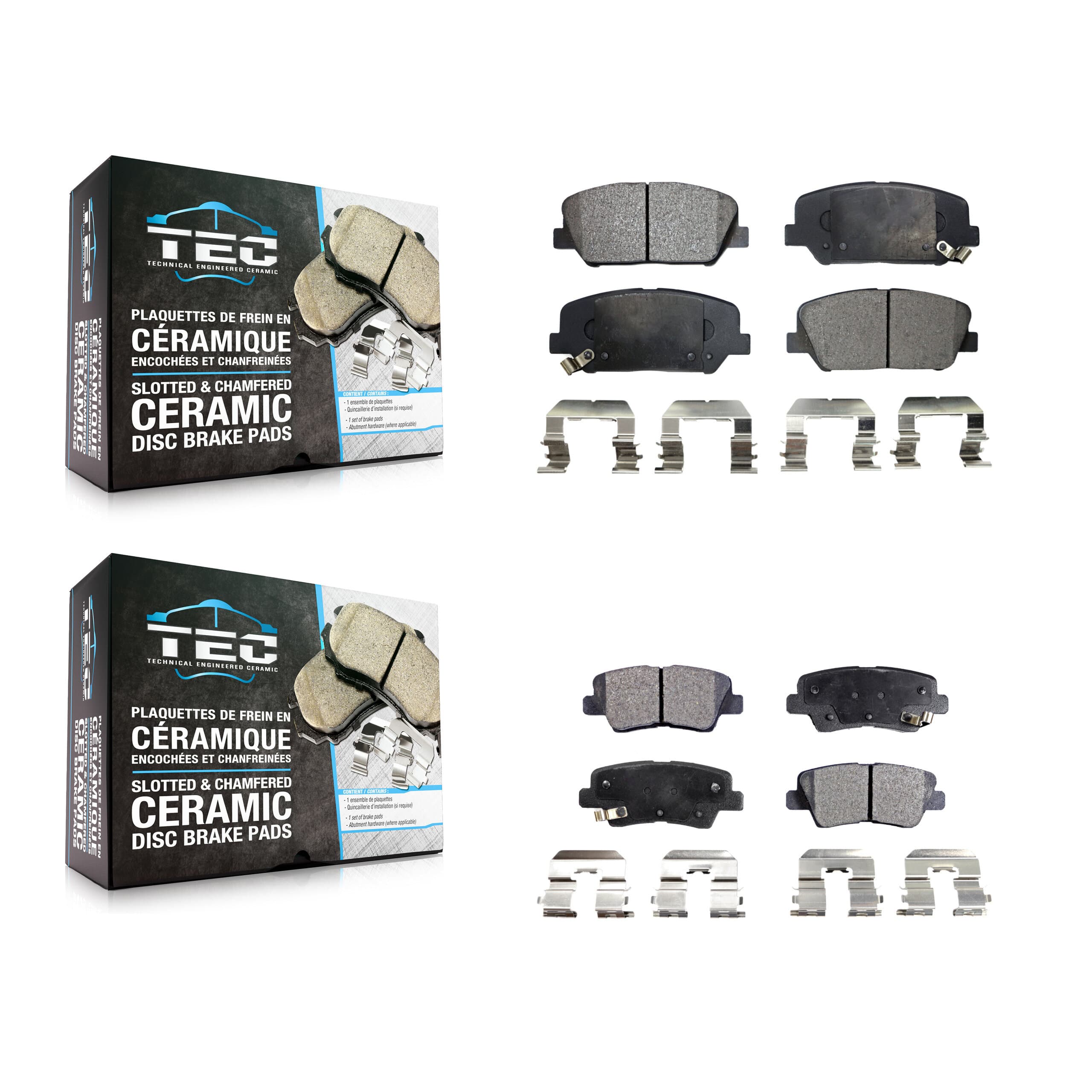 TEC - KTC-100195 - Front and Rear Disc Brake Pad Kits image 1