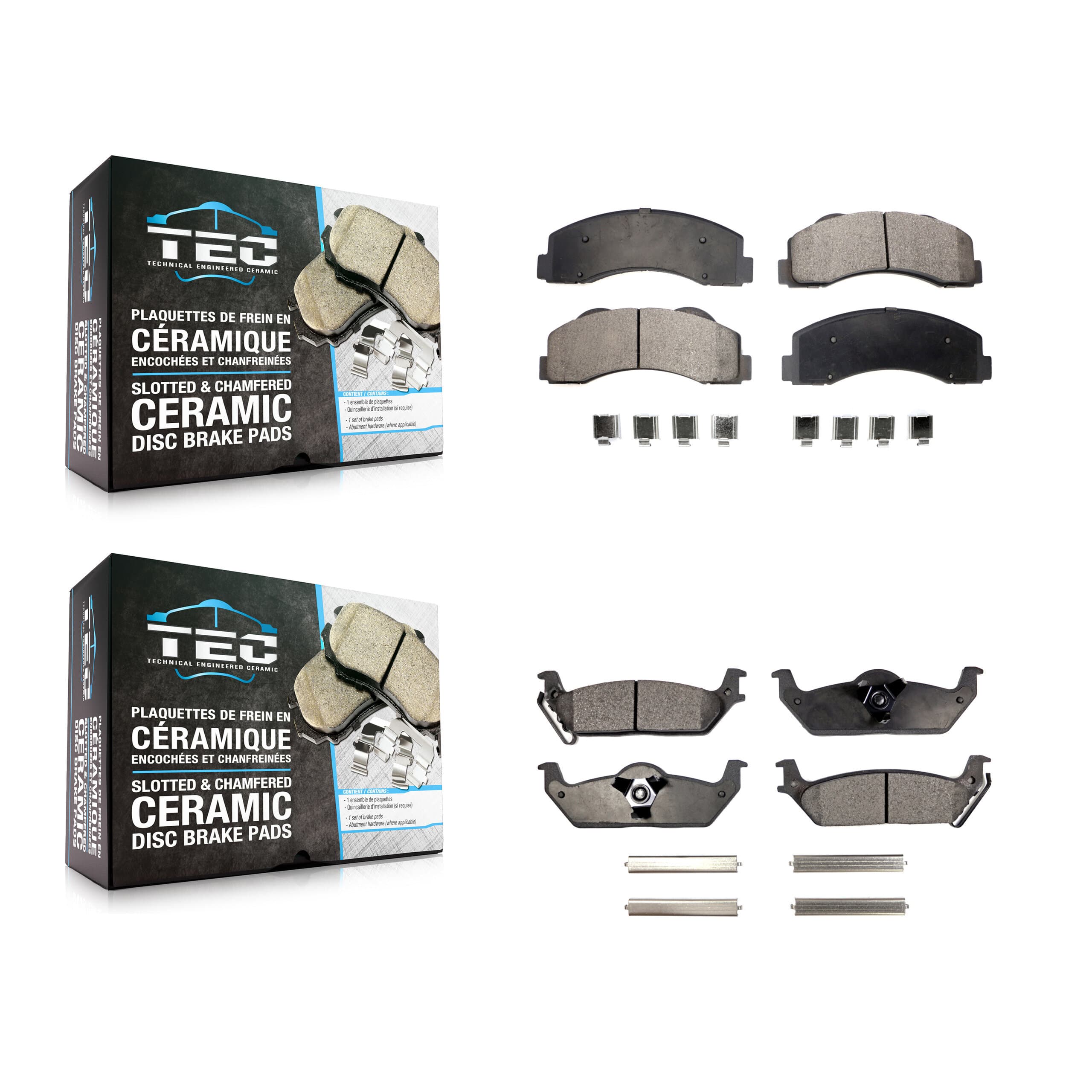 TEC - KTC-100196 - Front and Rear Disc Brake Pad Kits image 1