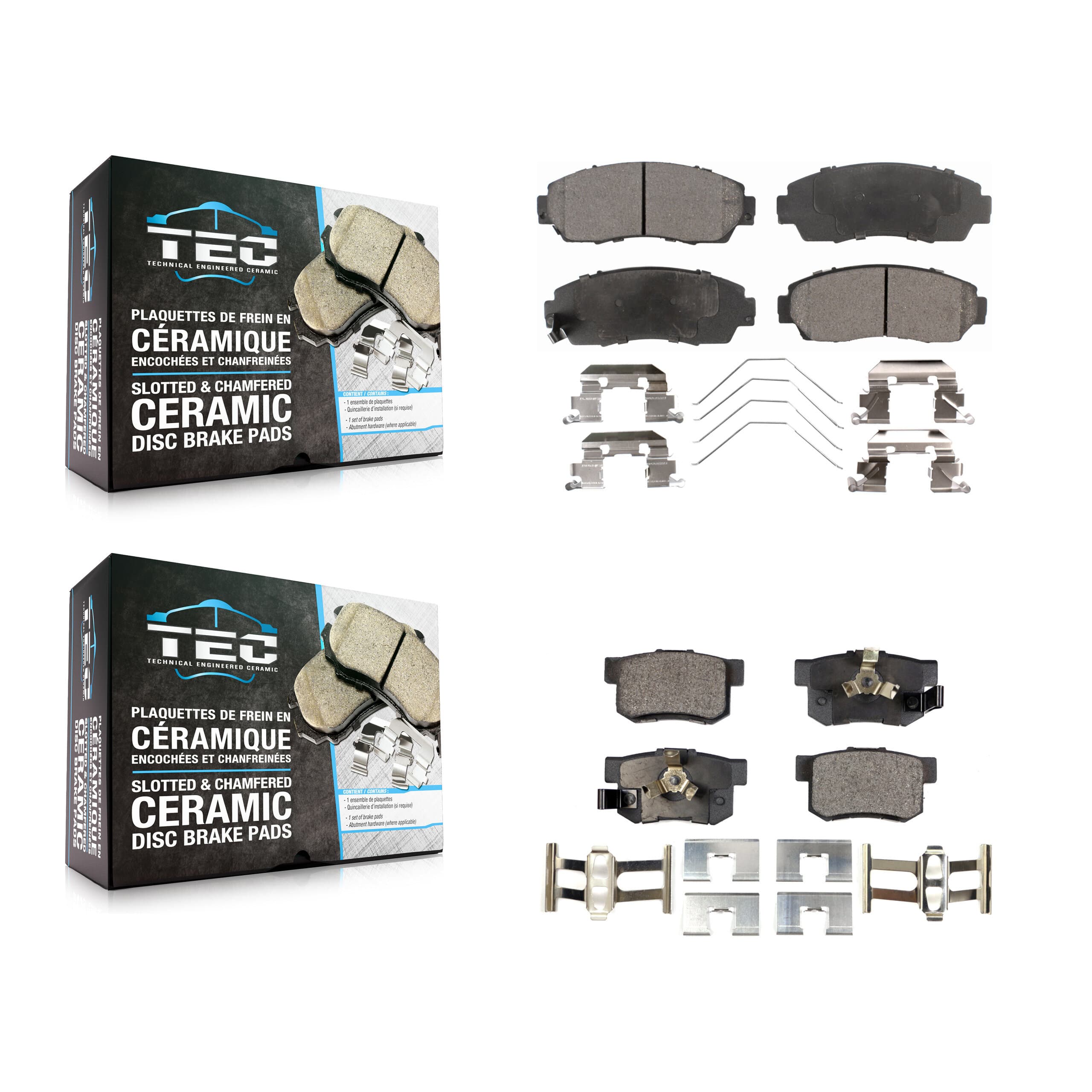 TEC - KTC-100231 - Front and Rear Disc Brake Pad Kits image 1