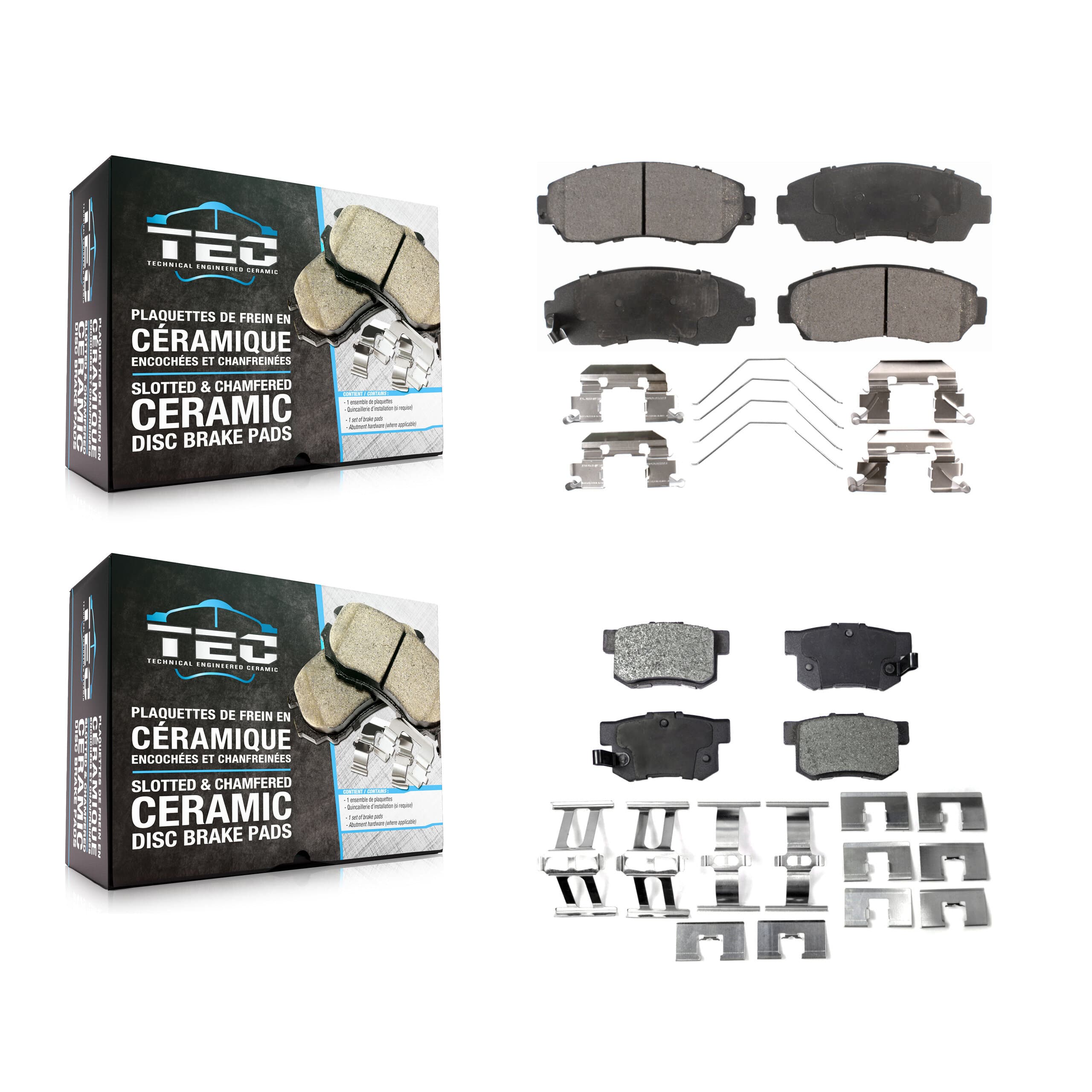 TEC - KTC-100234 - Front and Rear Disc Brake Pad Kits image 1