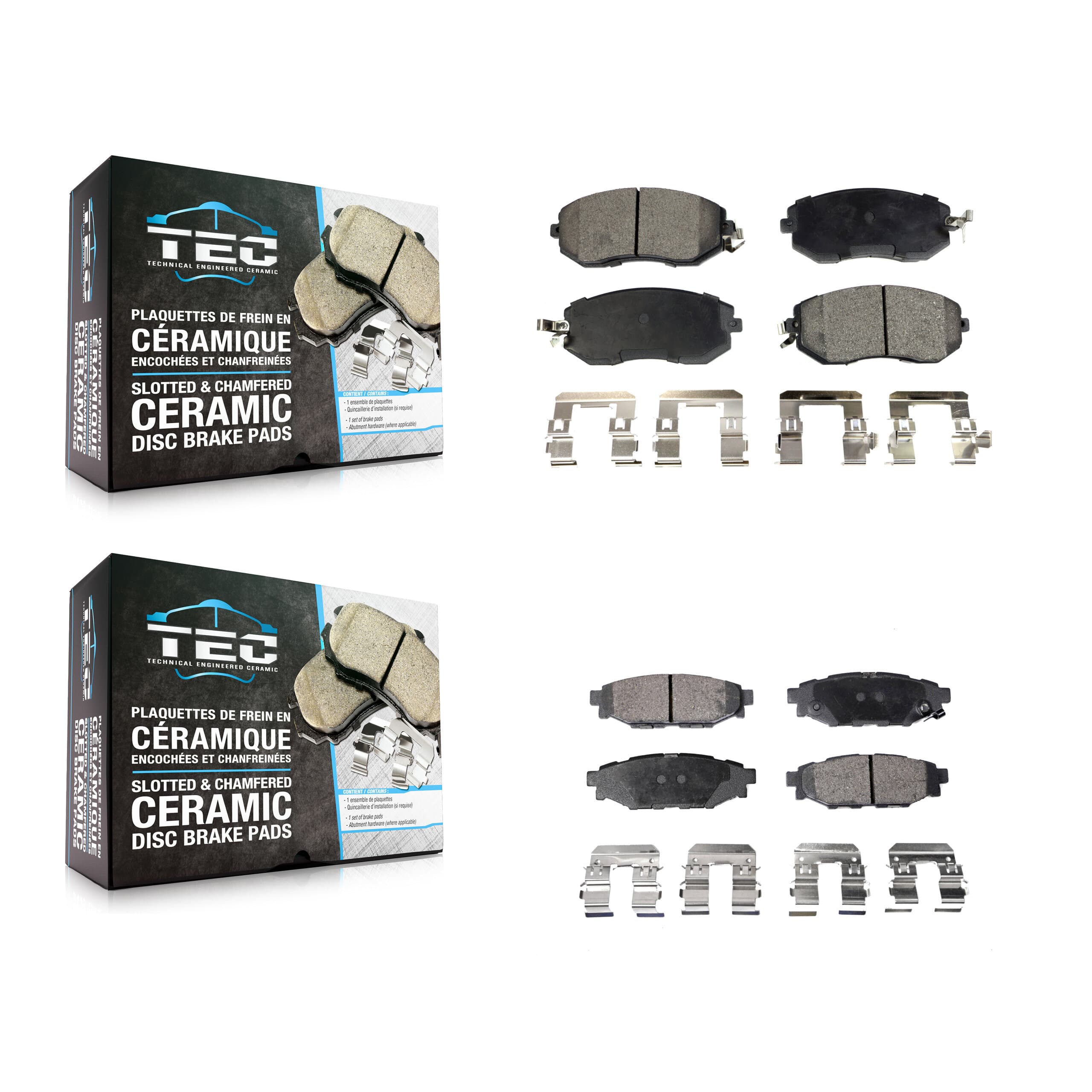TEC - KTC-100237 - Front and Rear Disc Brake Pad Kits image 1