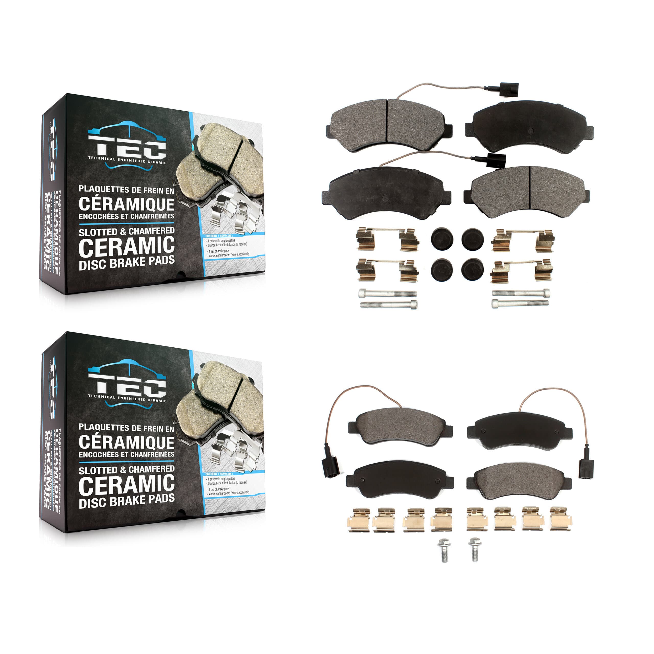 TEC - KTC-100240 - Front and Rear Disc Brake Pad Kits image 1