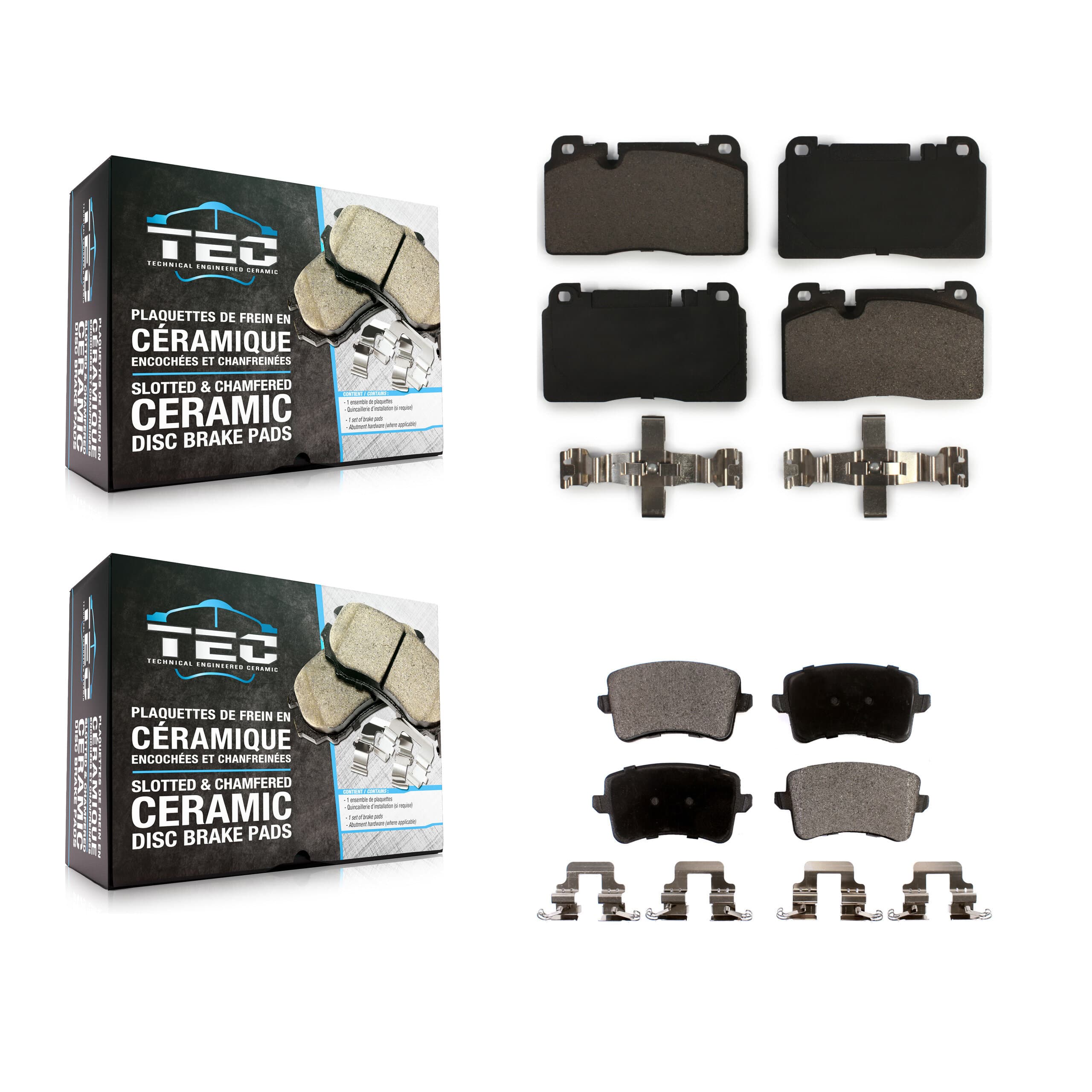 TEC - KTC-100278 - Front and Rear Disc Brake Pad Kits image 1