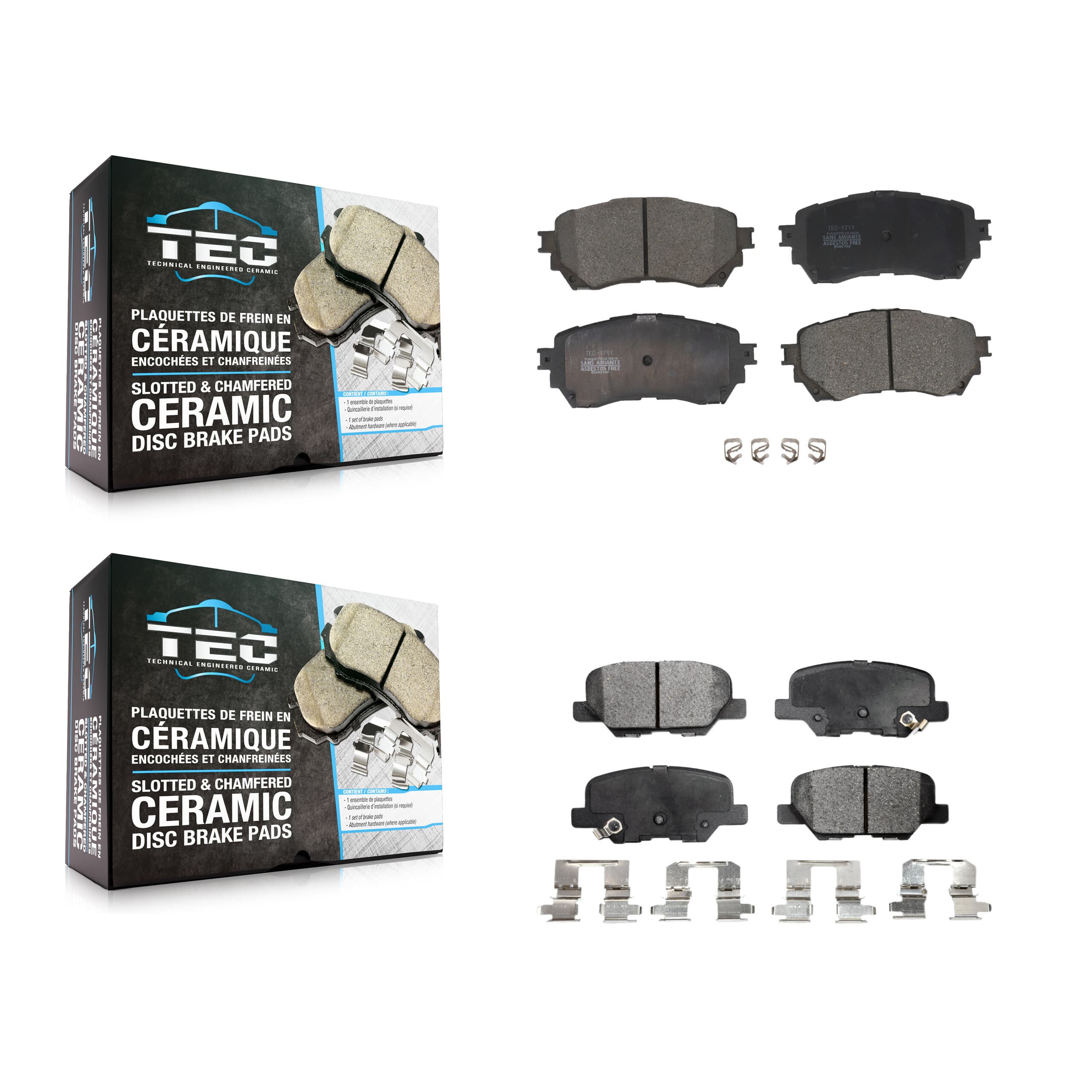 TEC - KTC-100288 - Front and Rear Disc Brake Pad Kits image 1