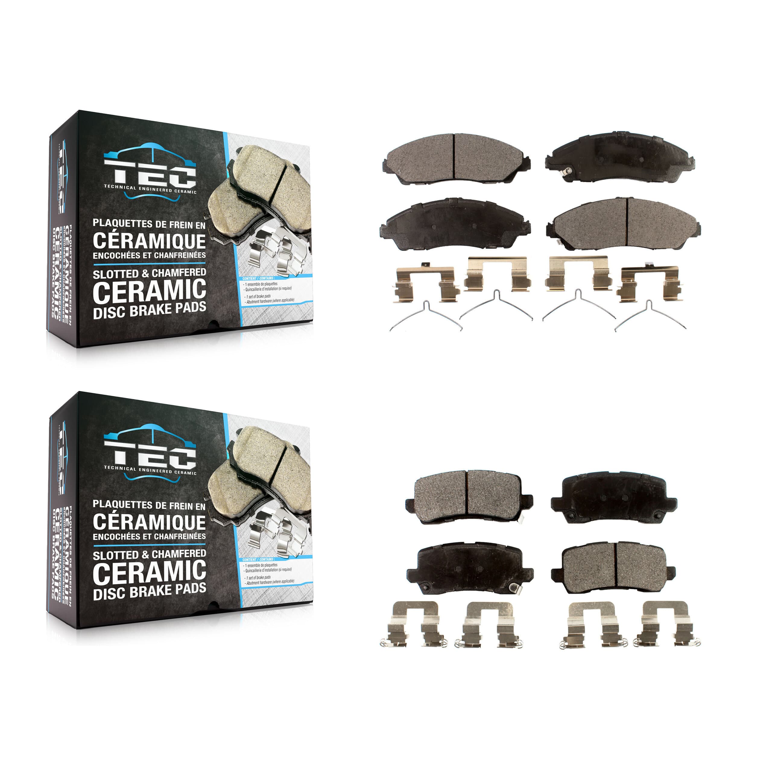 TEC - KTC-100290 - Front and Rear Disc Brake Pad Kits image 1