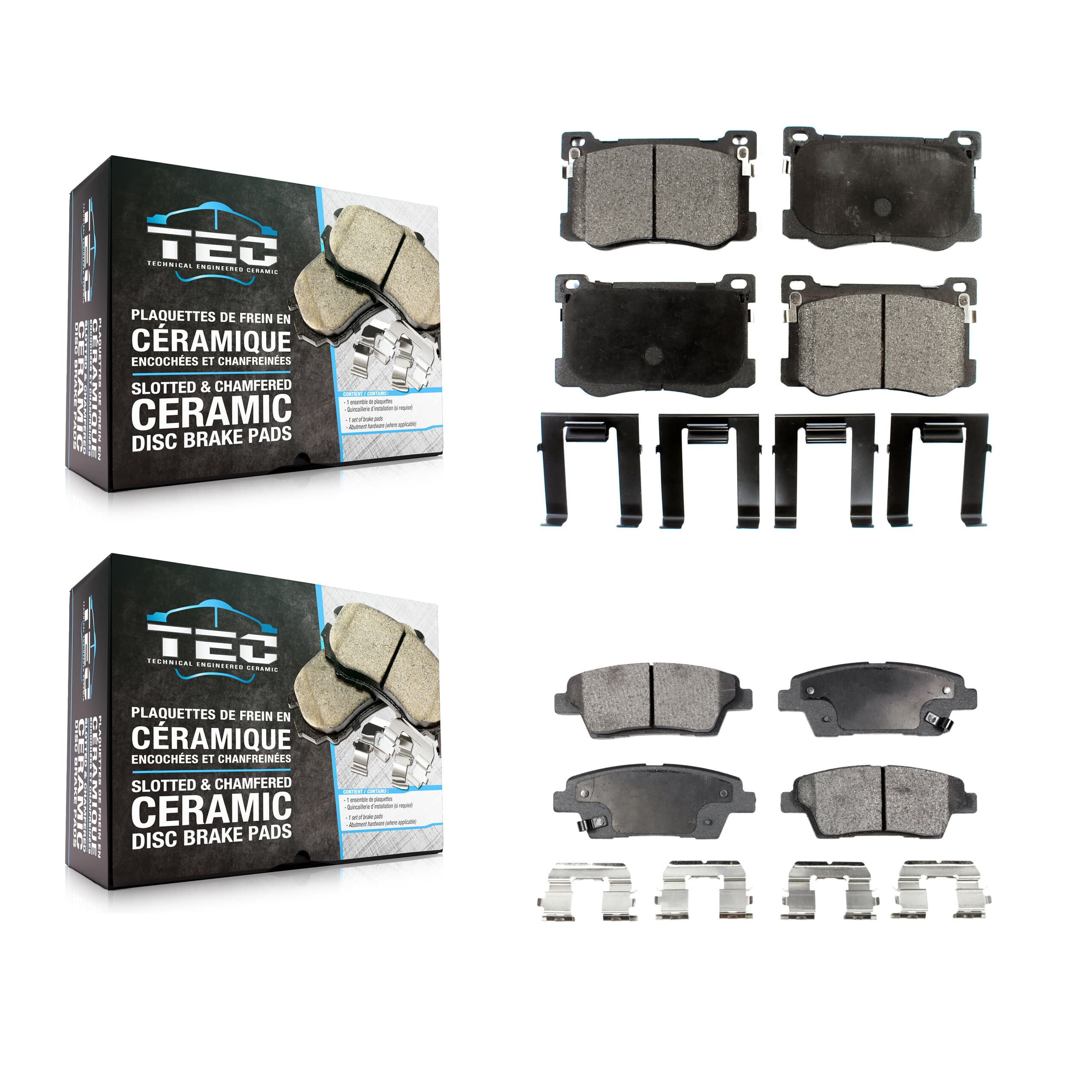 TEC - KTC-100300 - Front and Rear Disc Brake Pad Kits image 1