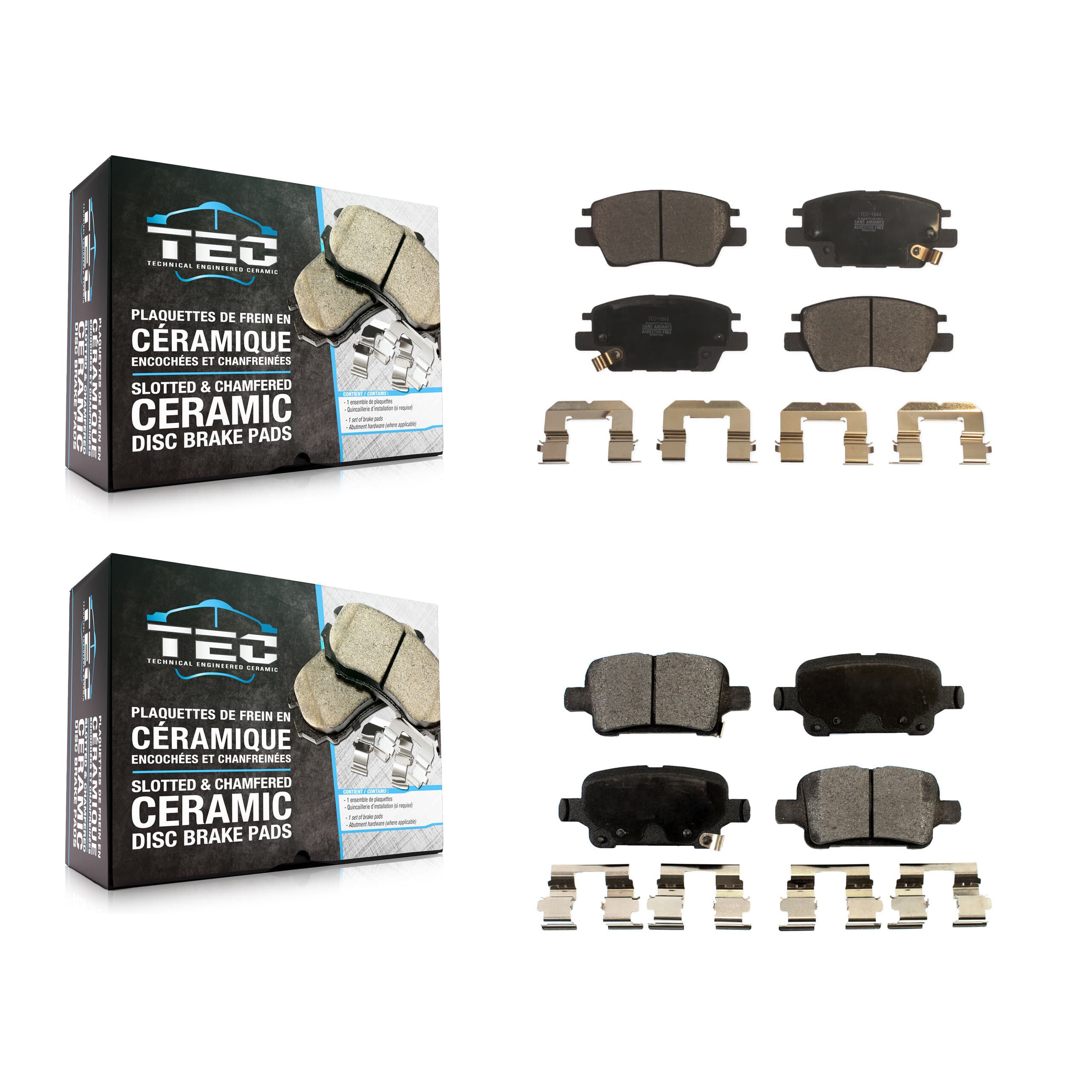 TEC - KTC-100311 - Front and Rear Disc Brake Pad Kits image 1