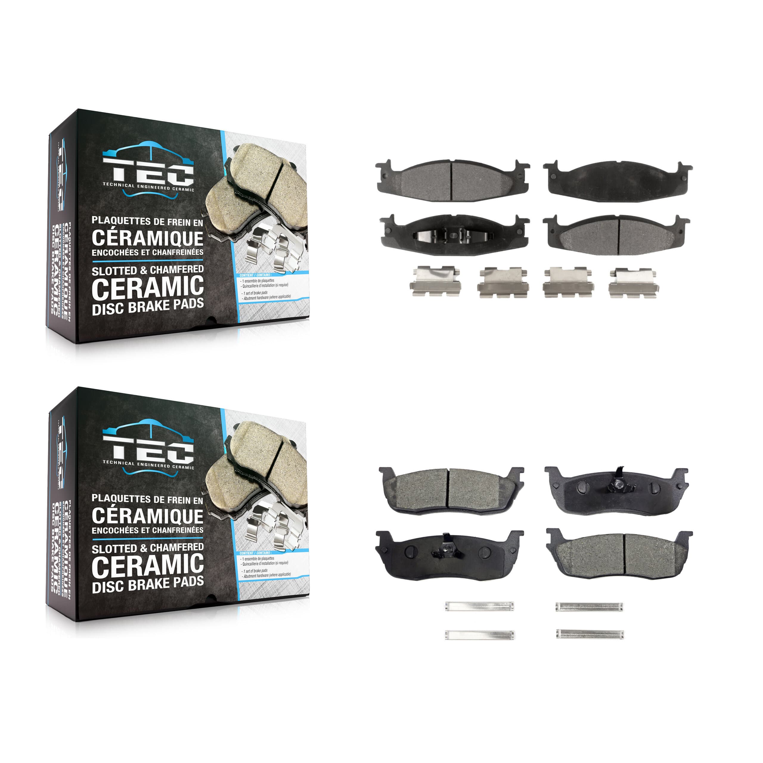 TEC - KTC-100348 - Front and Rear Disc Brake Pad Kits image 1
