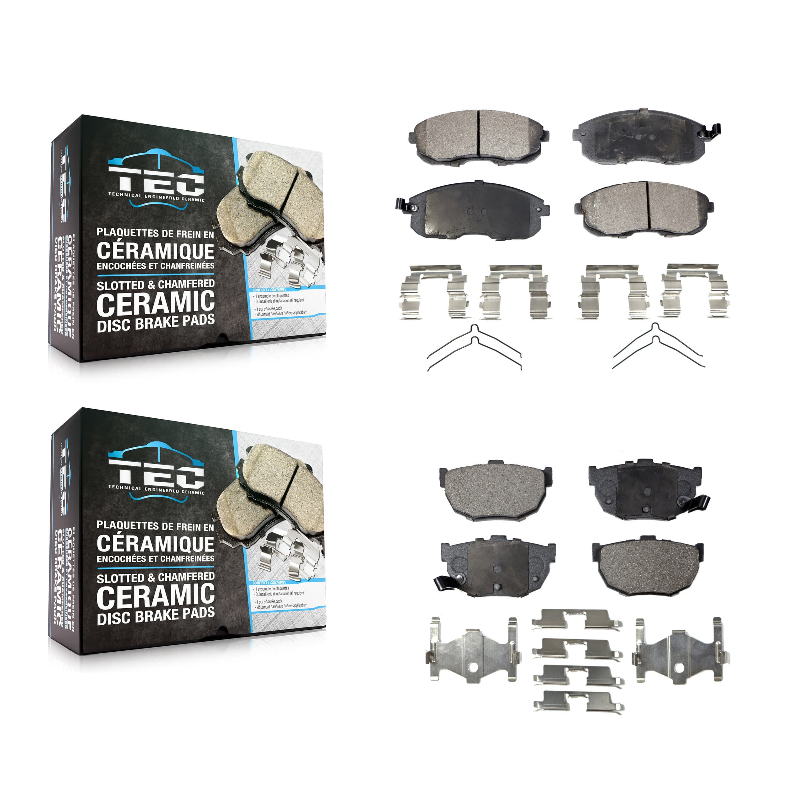 TEC - KTC-100353 - Front and Rear Disc Brake Pad Kits image 1