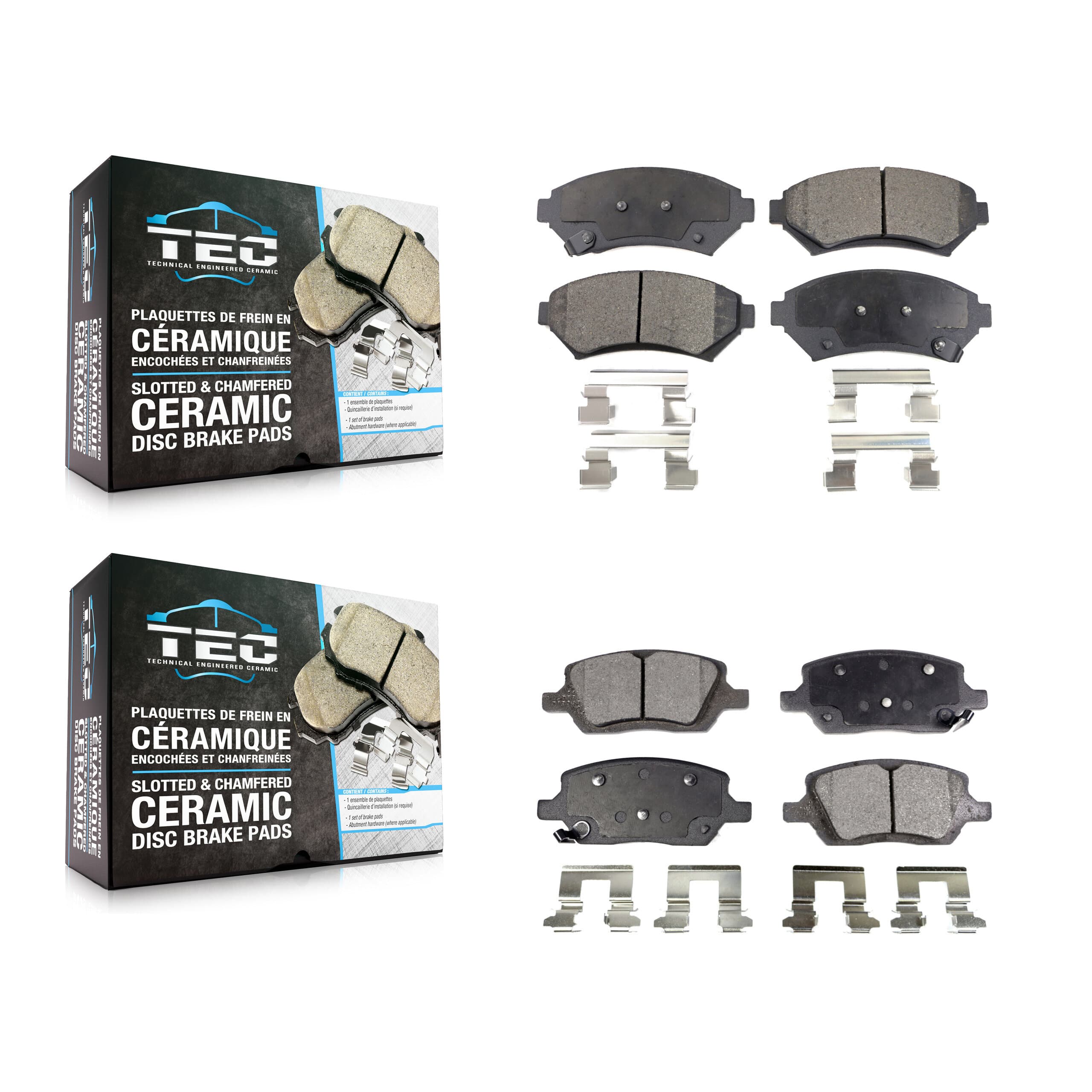 TEC - KTC-100363 - Front and Rear Disc Brake Pad Kits image 1