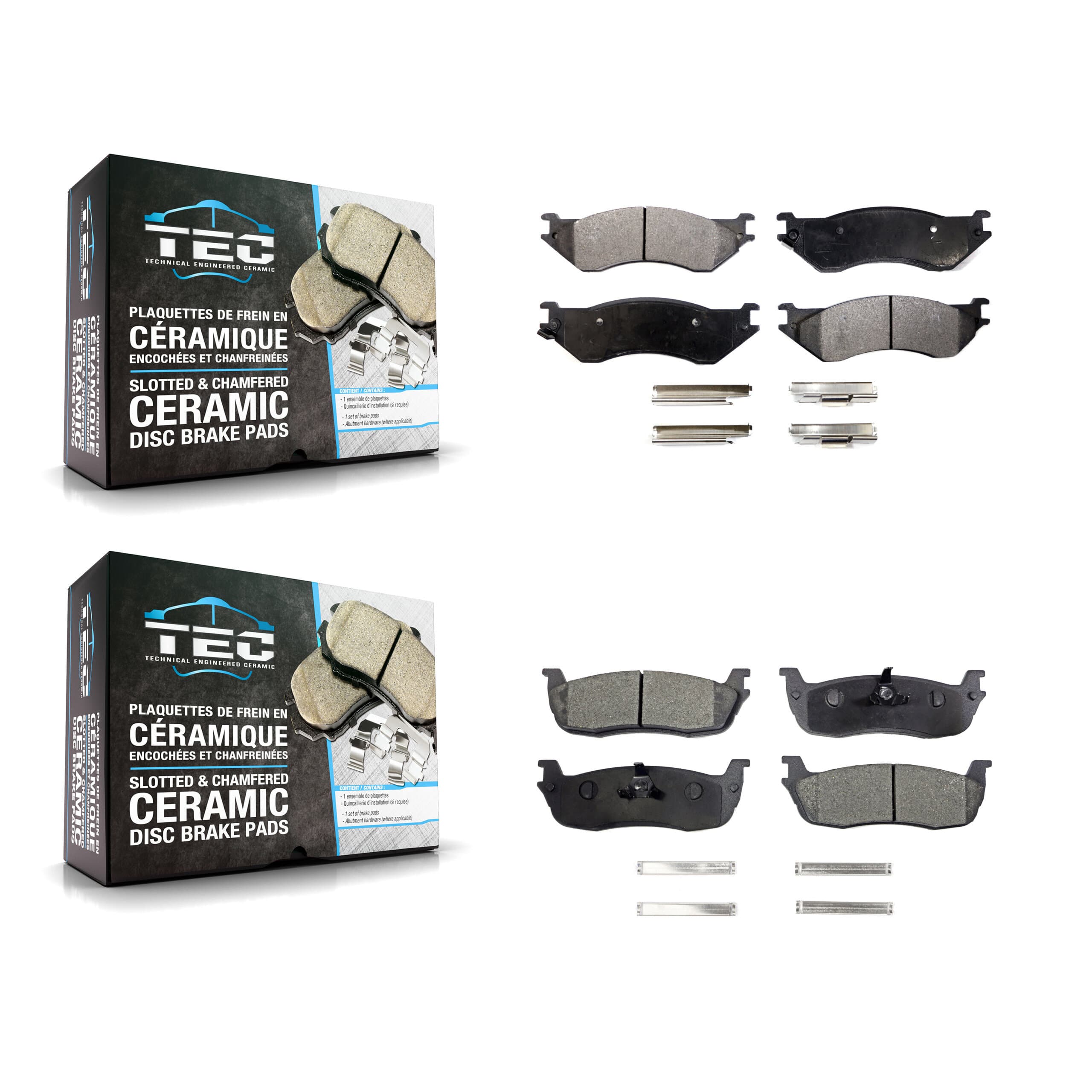 TEC - KTC-100368 - Front and Rear Disc Brake Pad Kits image 1