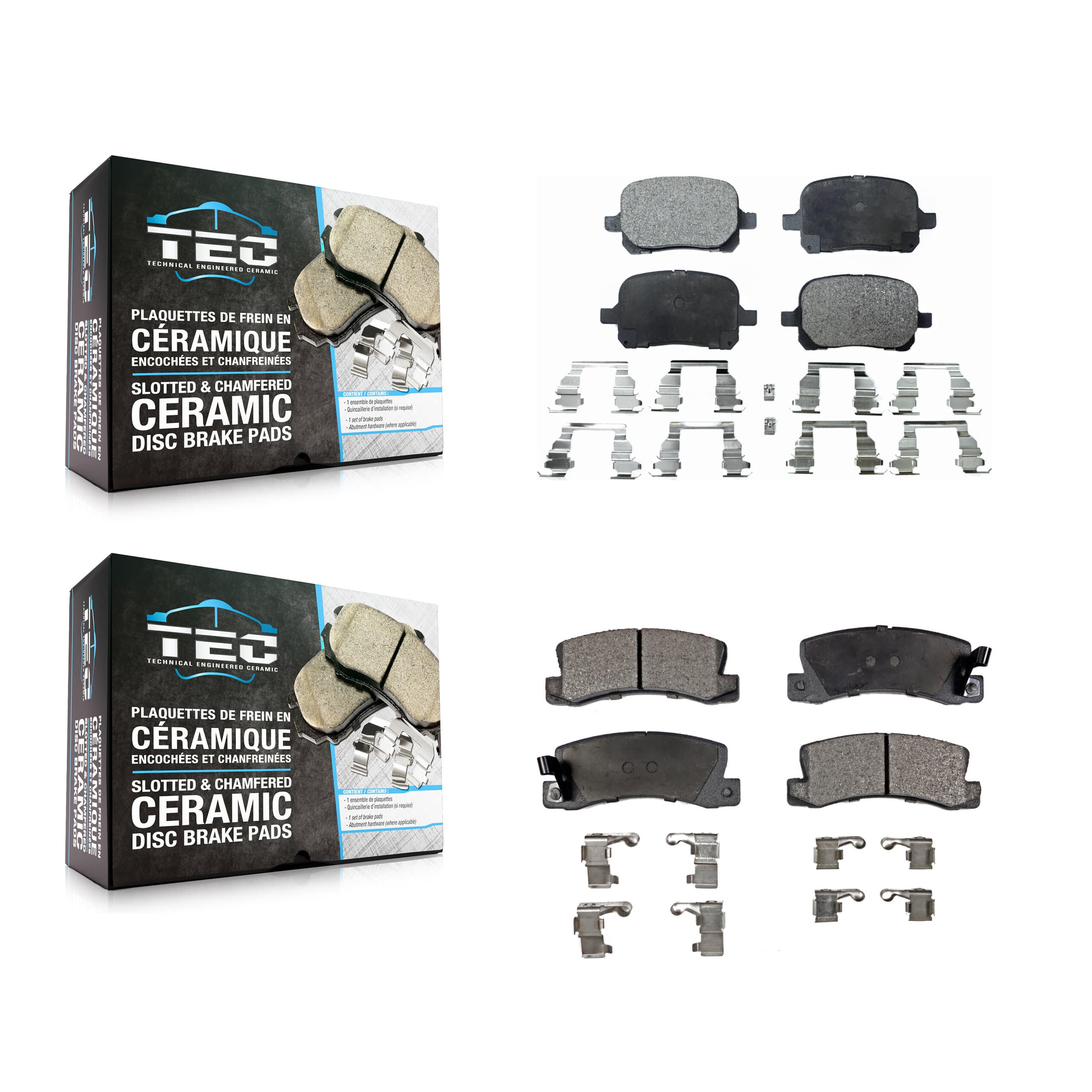 TEC - KTC-100371 - Front and Rear Disc Brake Pad Kits image 1