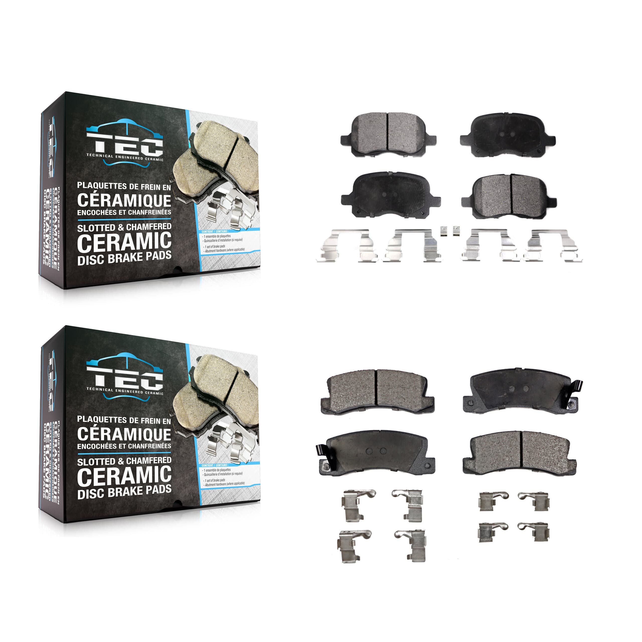 TEC - KTC-100381 - Front and Rear Disc Brake Pad Kits image 1