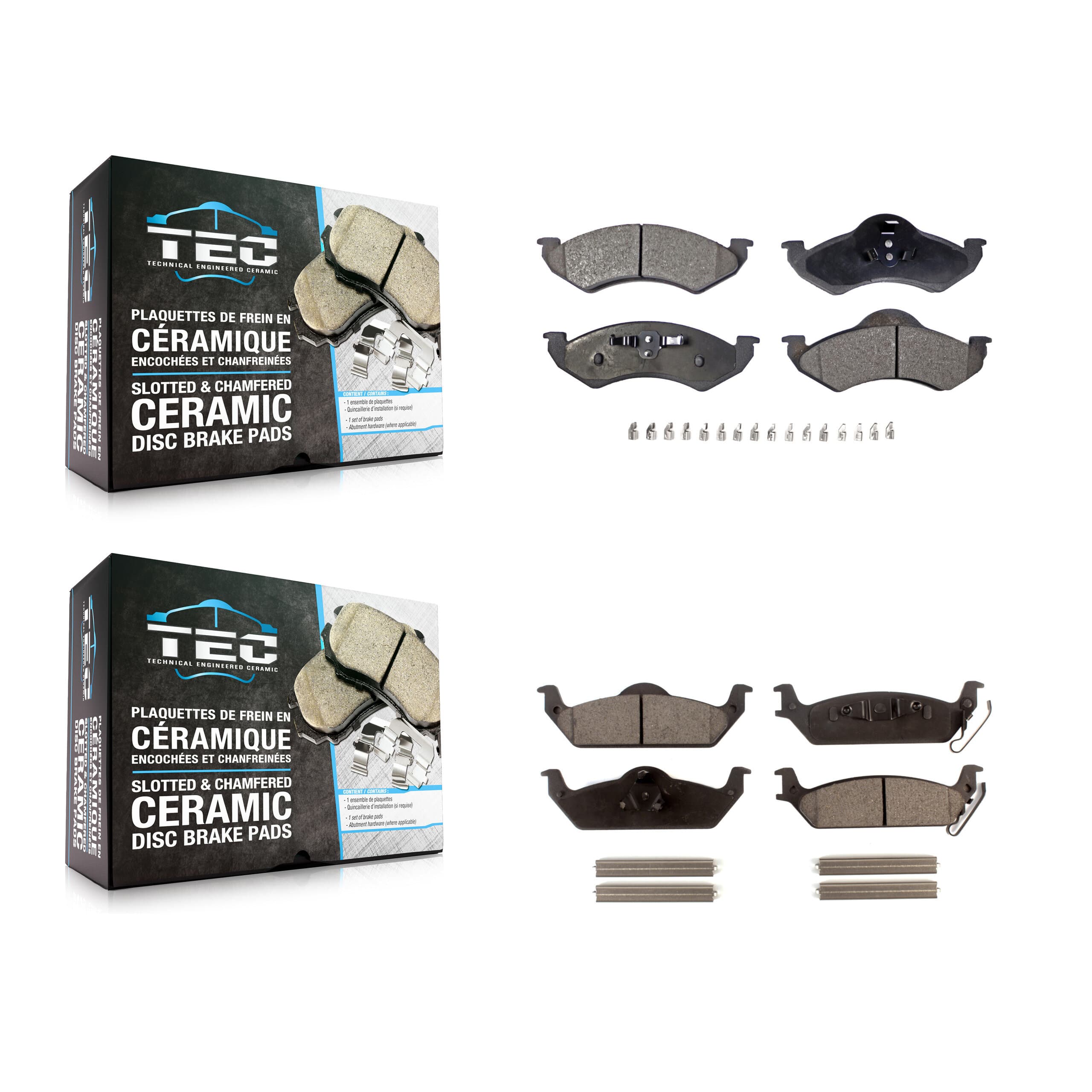 TEC - KTC-100410 - Front and Rear Disc Brake Pad Kits image 1
