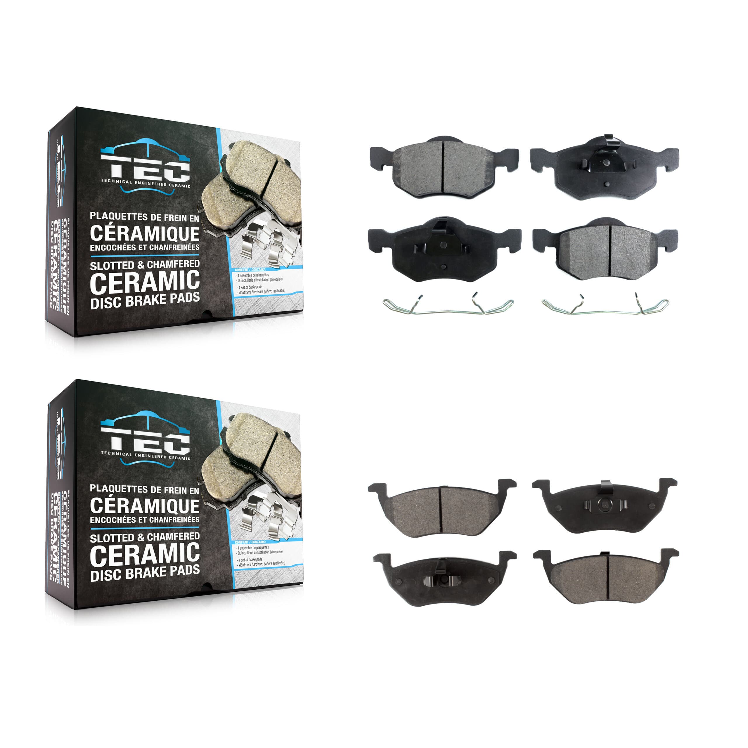 TEC - KTC-100427 - Front and Rear Disc Brake Pad Kits image 1