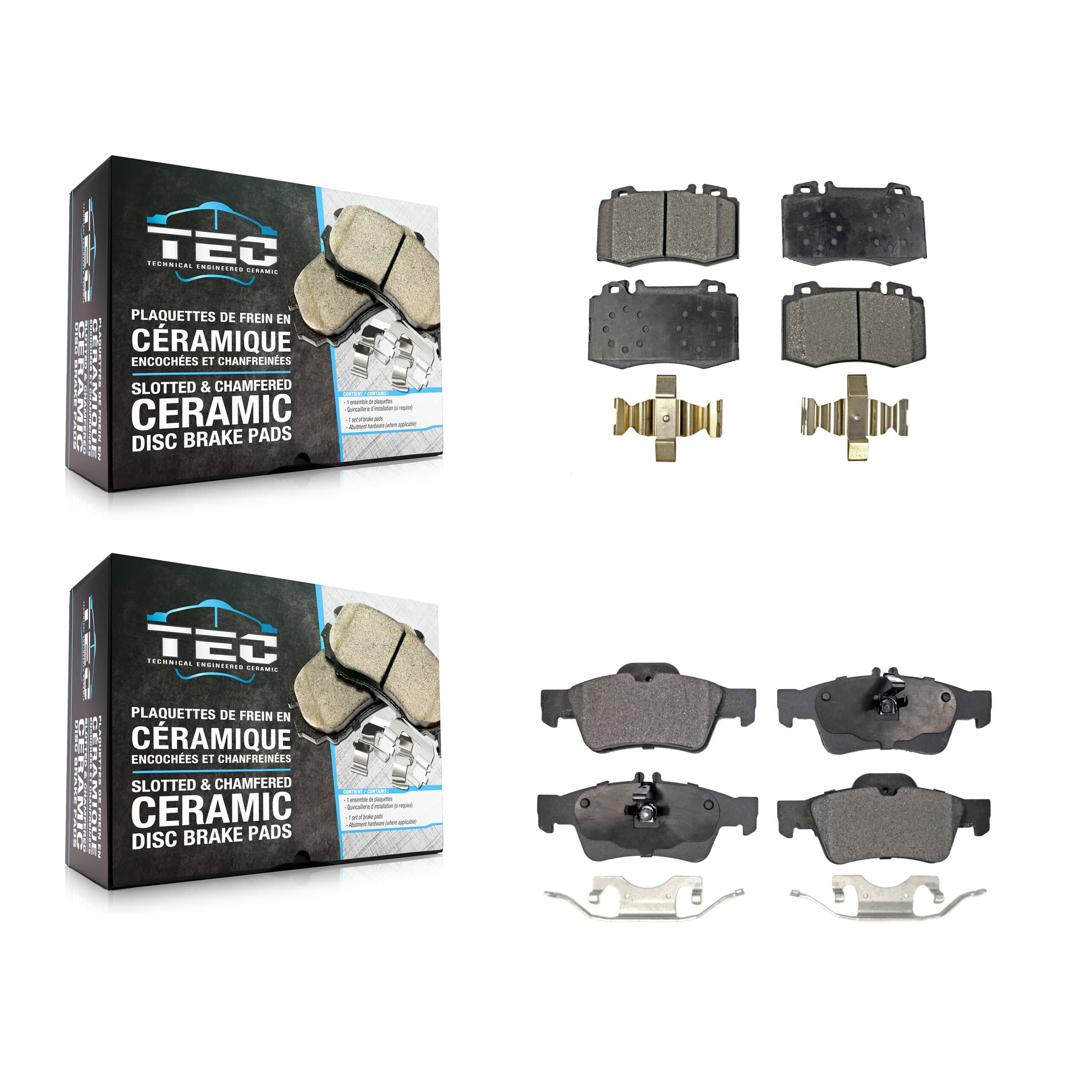 TEC - KTC-100429 - Front and Rear Disc Brake Pad Kits image 1