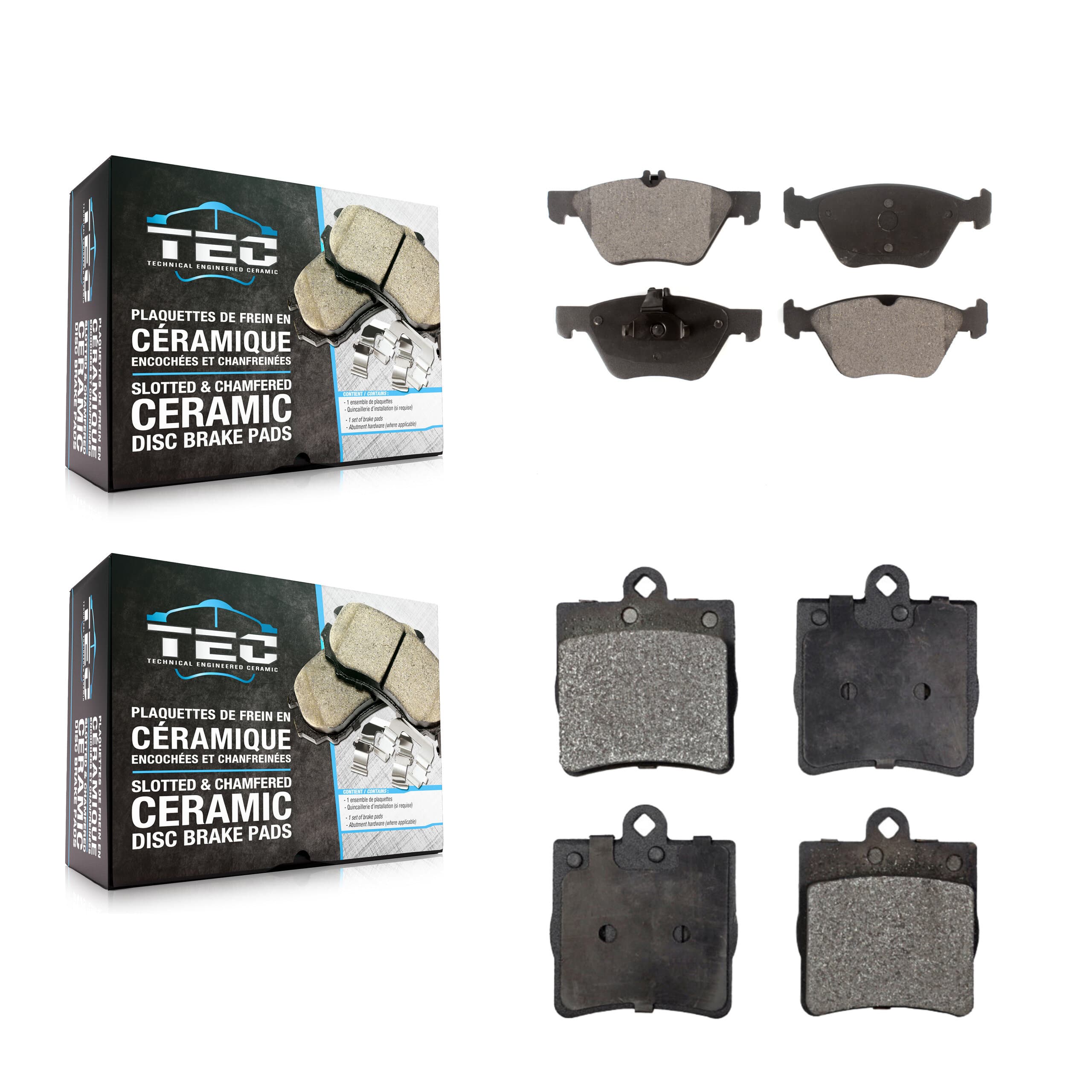 TEC - KTC-100430 - Front and Rear Disc Brake Pad Kits image 1