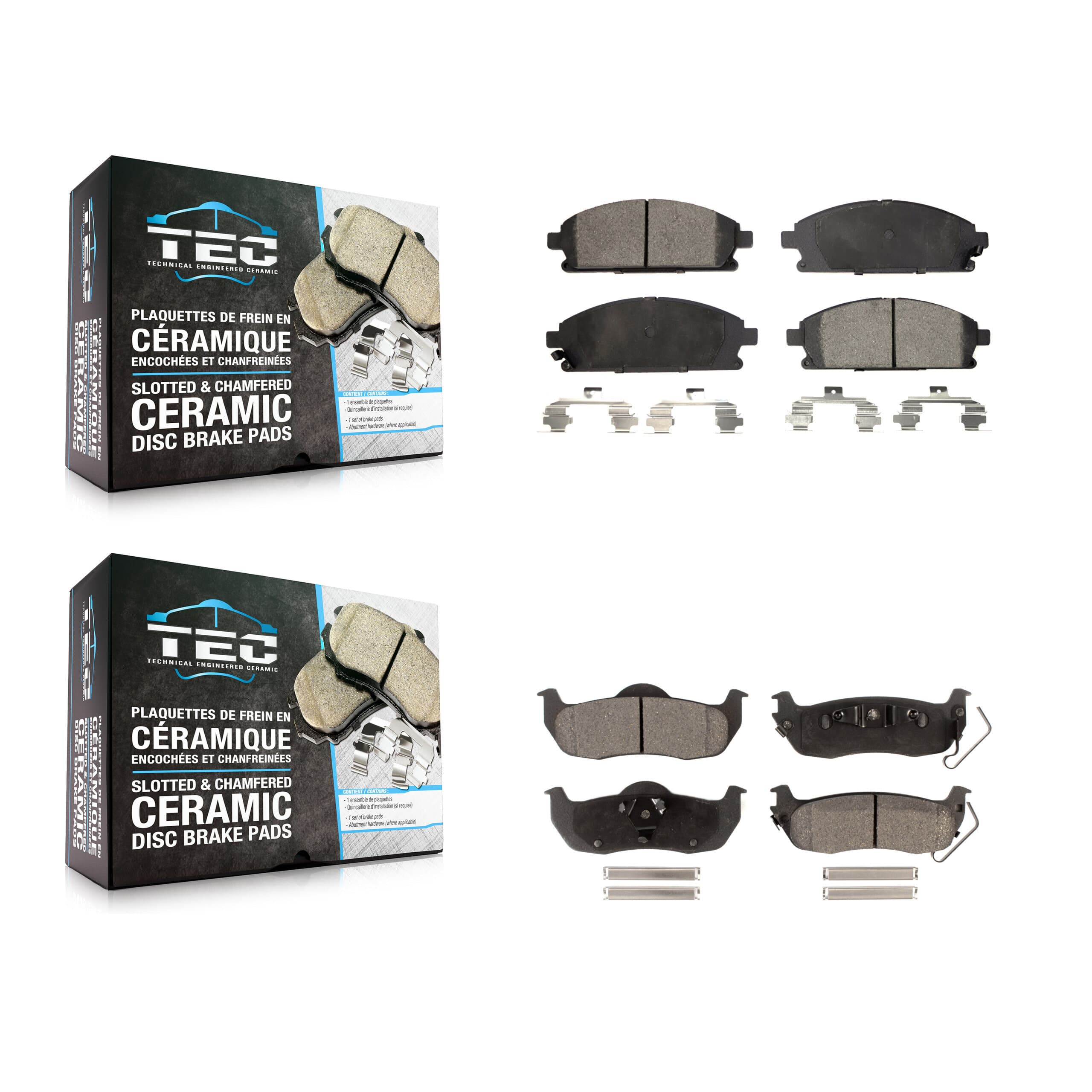 TEC - KTC-100433 - Front and Rear Disc Brake Pad Kits image 1