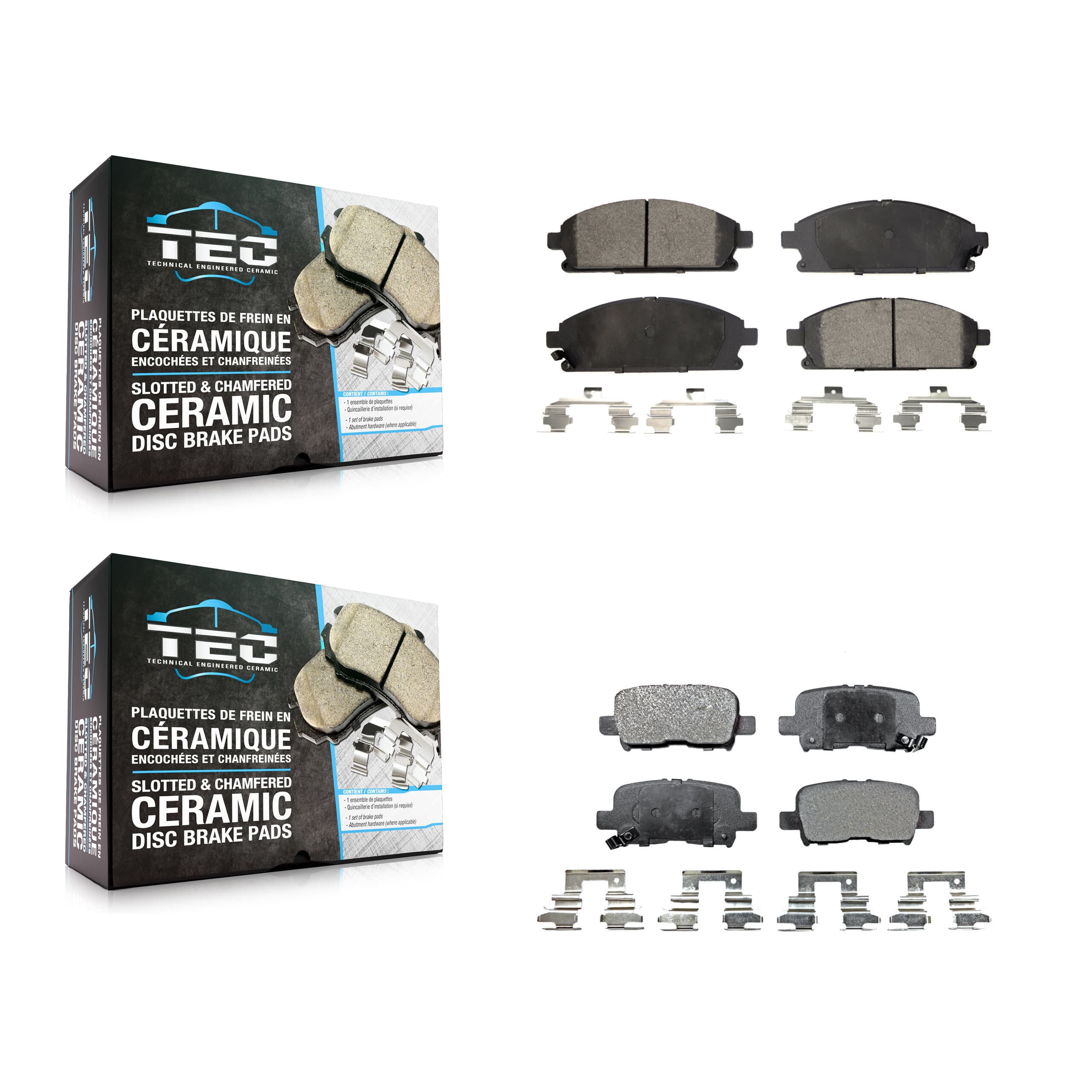 TEC - KTC-100434 - Front and Rear Disc Brake Pad Kits image 1