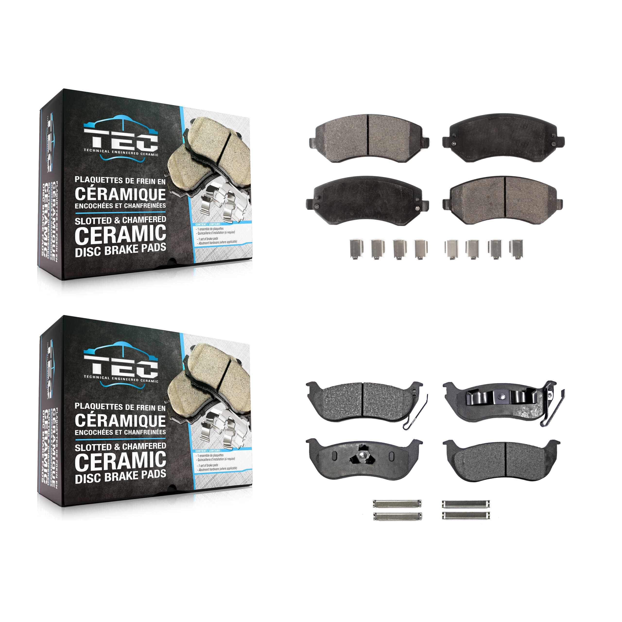 TEC - KTC-100437 - Front and Rear Disc Brake Pad Kits image 1