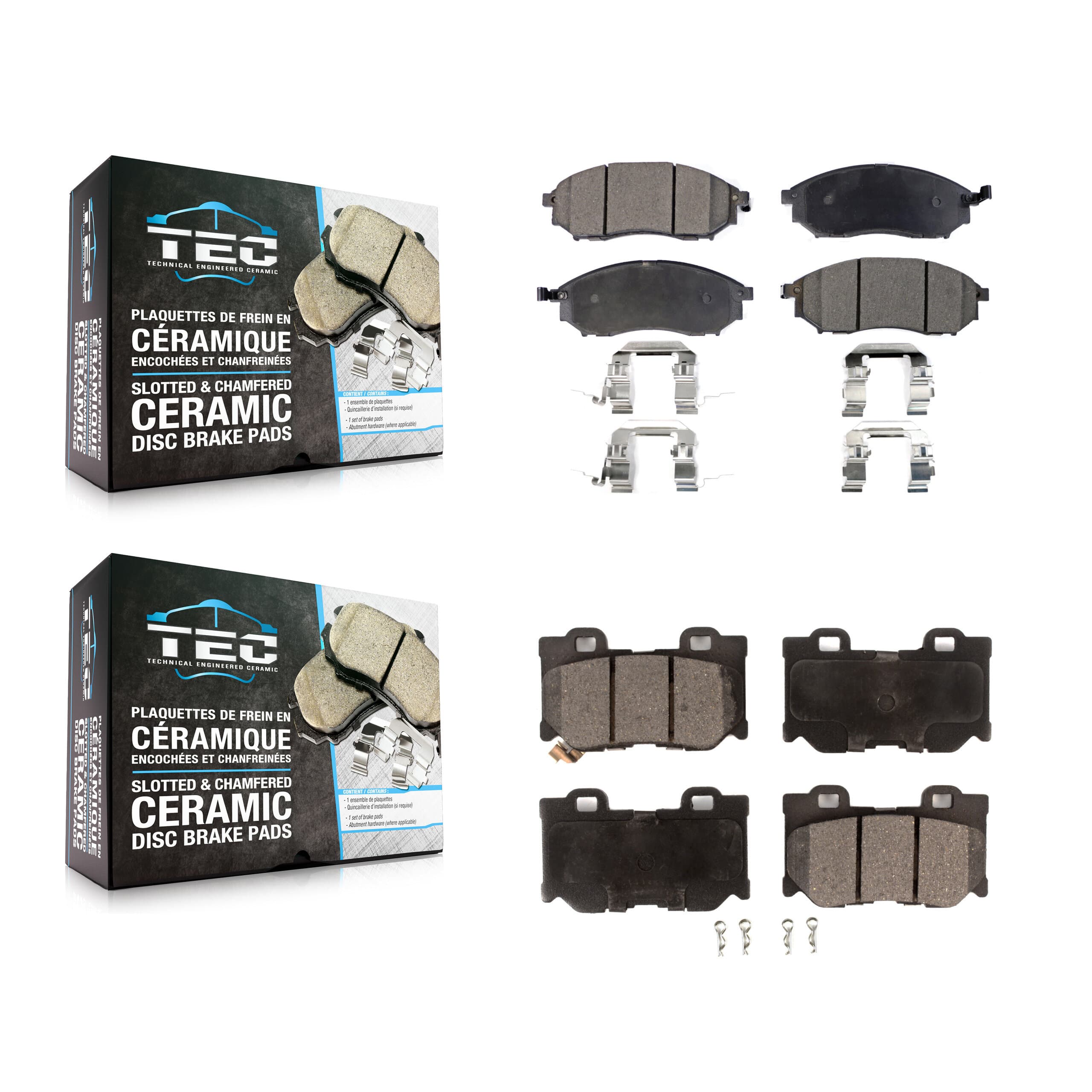 TEC - KTC-100453 - Front and Rear Disc Brake Pad Kits image 1