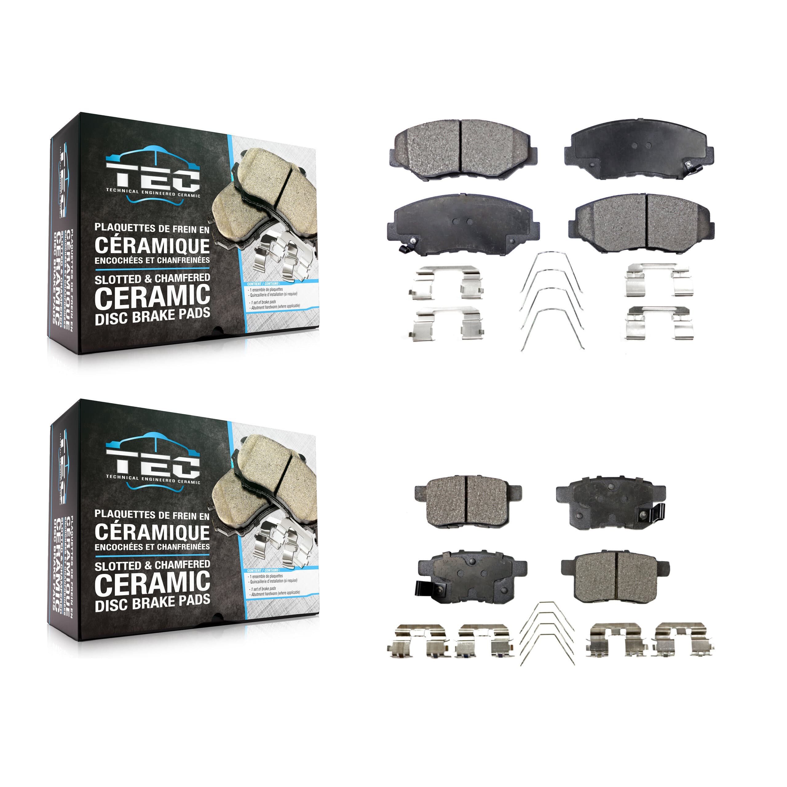 TEC - KTC-100469 - Front and Rear Disc Brake Pad Kits image 1