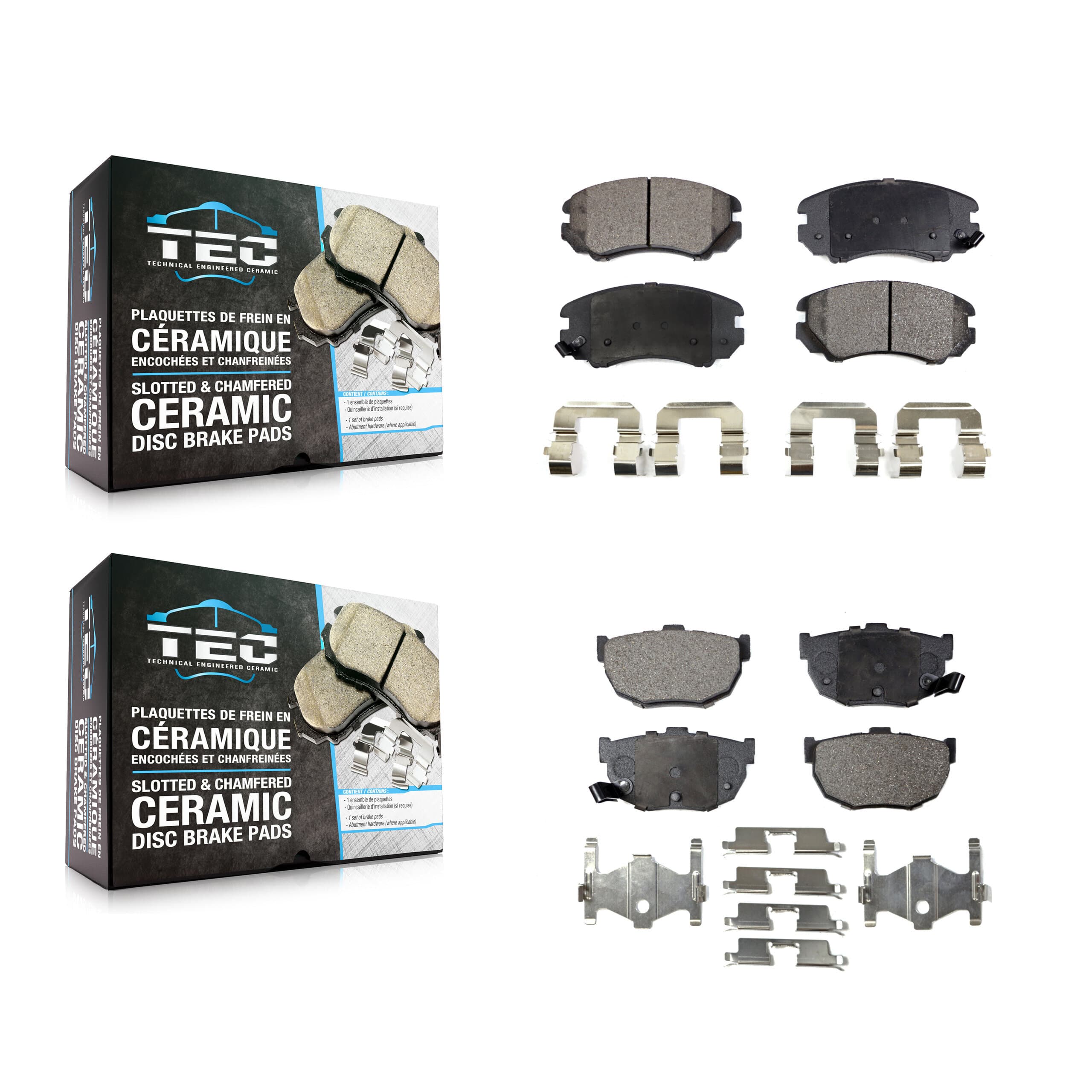TEC - KTC-100483 - Front and Rear Disc Brake Pad Kits image 1