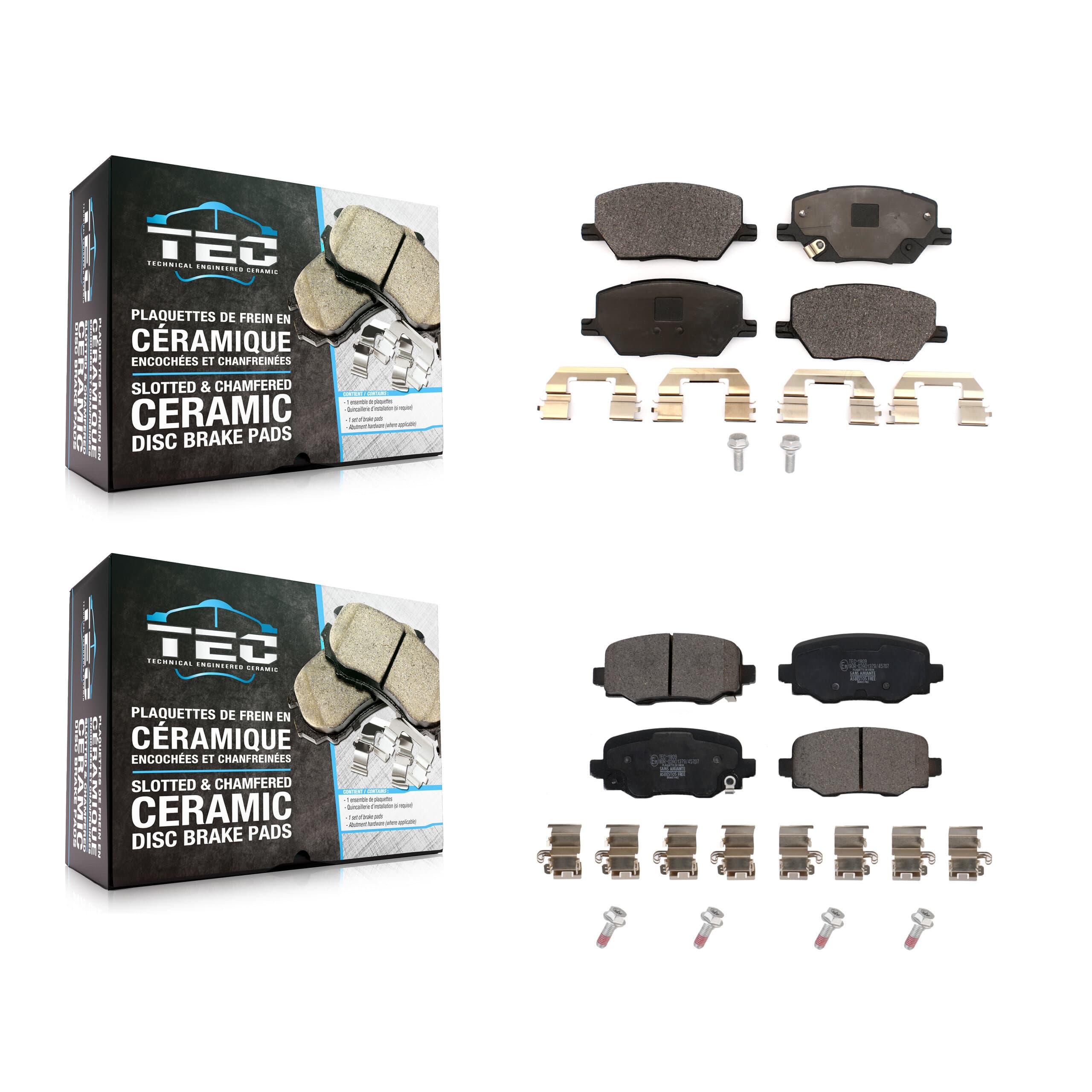 TEC - KTC-100533 - Front and Rear Disc Brake Pad Kits image 1