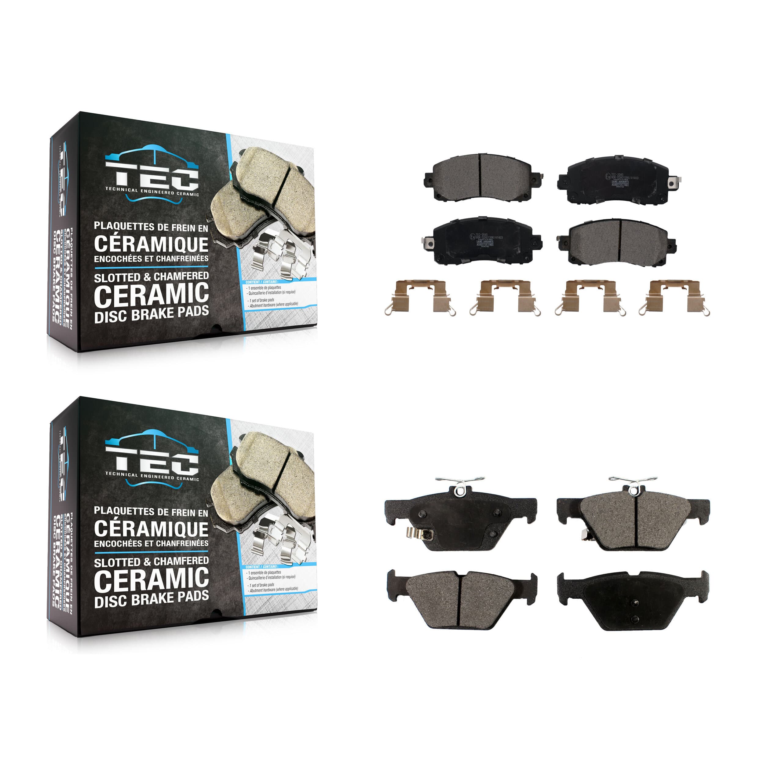 TEC - KTC-100547 - Front and Rear Disc Brake Pad Kits image 1