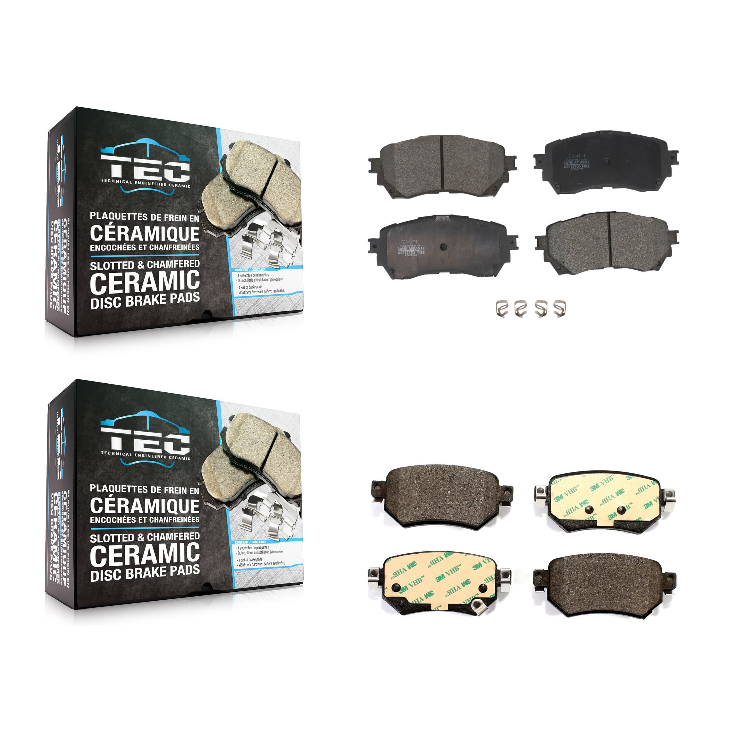 TEC - KTC-100549 - Front and Rear Disc Brake Pad Kits image 1