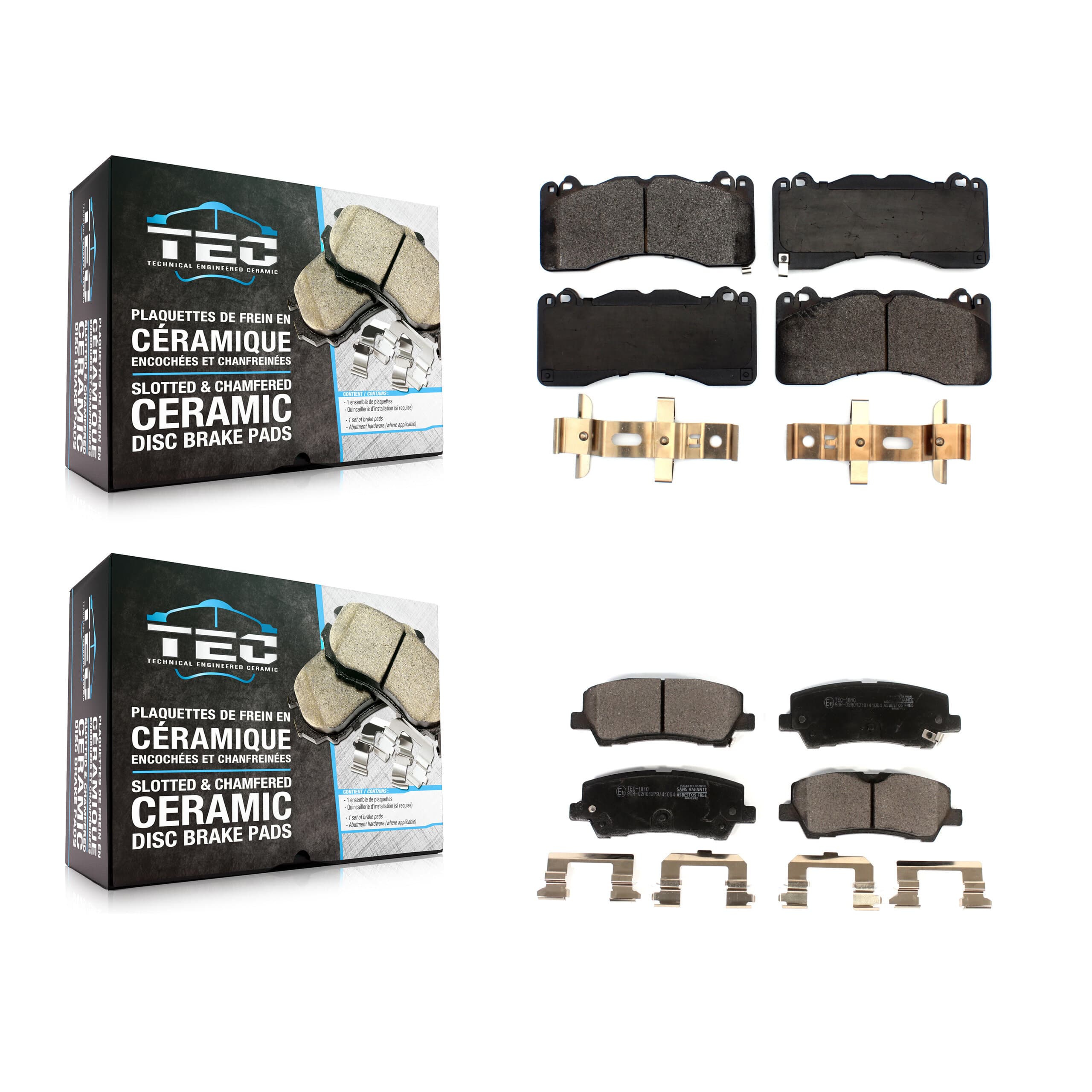 TEC - KTC-100593 - Front and Rear Disc Brake Pad Kits image 1