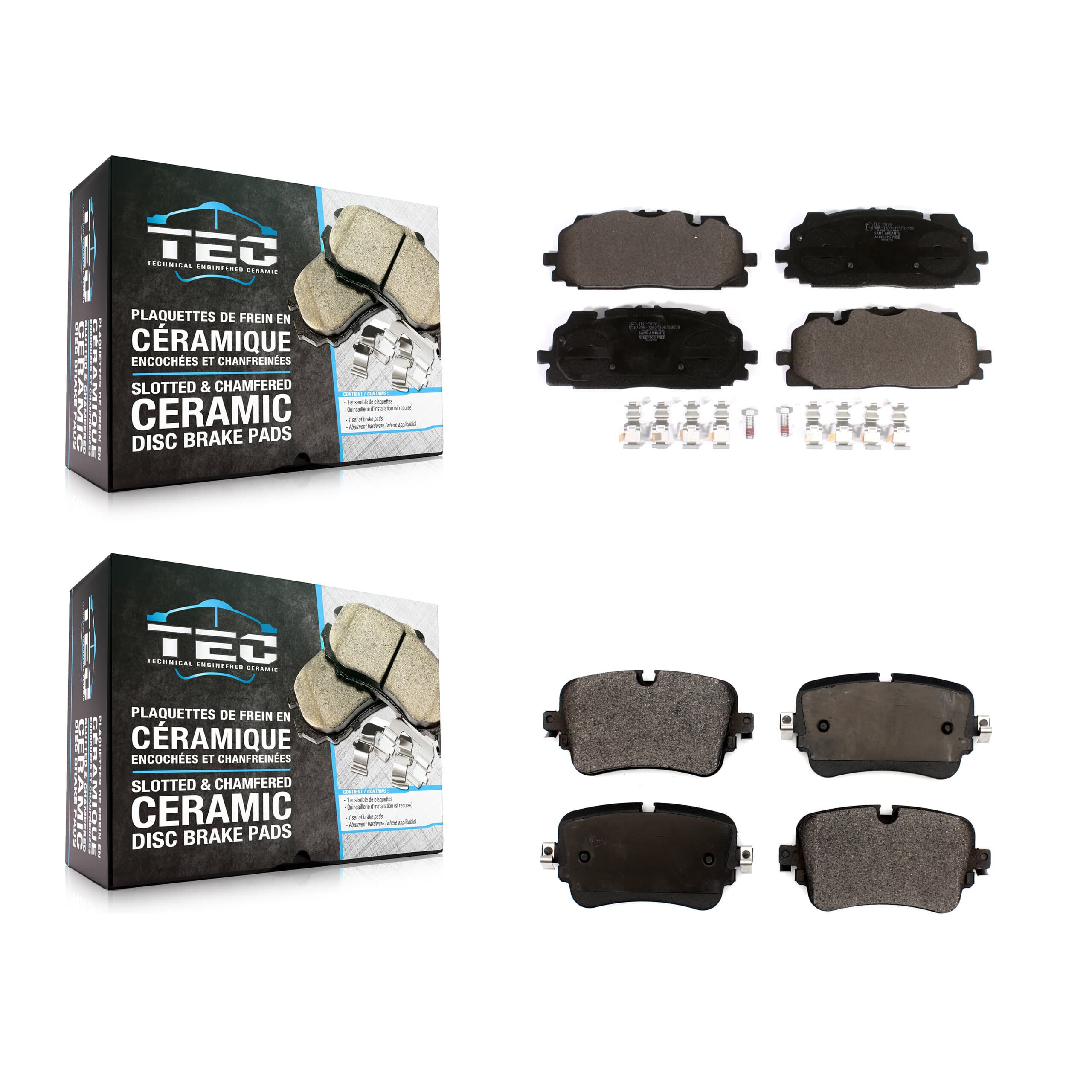 TEC - KTC-100594 - Front and Rear Disc Brake Pad Kits image 1