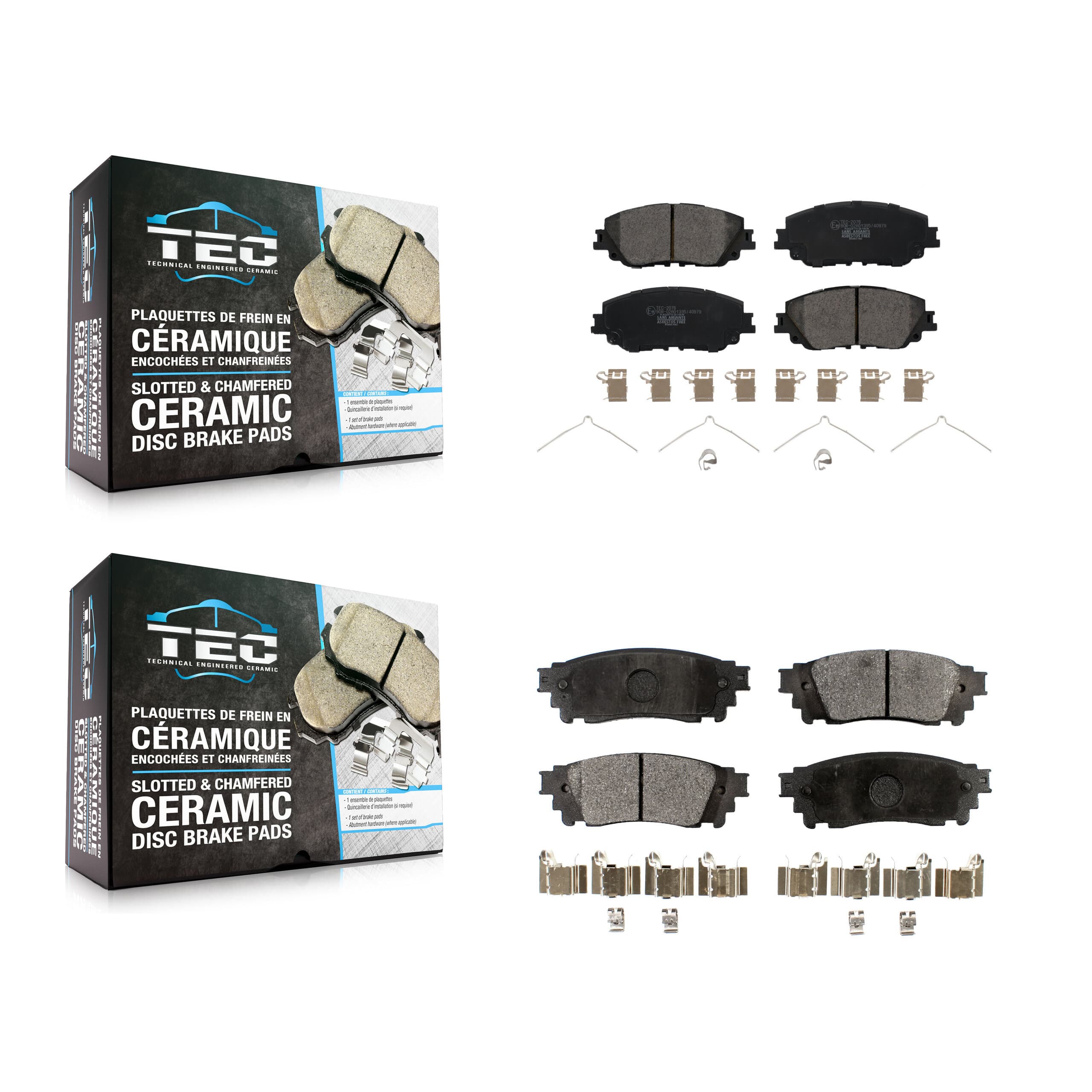 TEC - KTC-100600 - Front and Rear Disc Brake Pad Kits image 1
