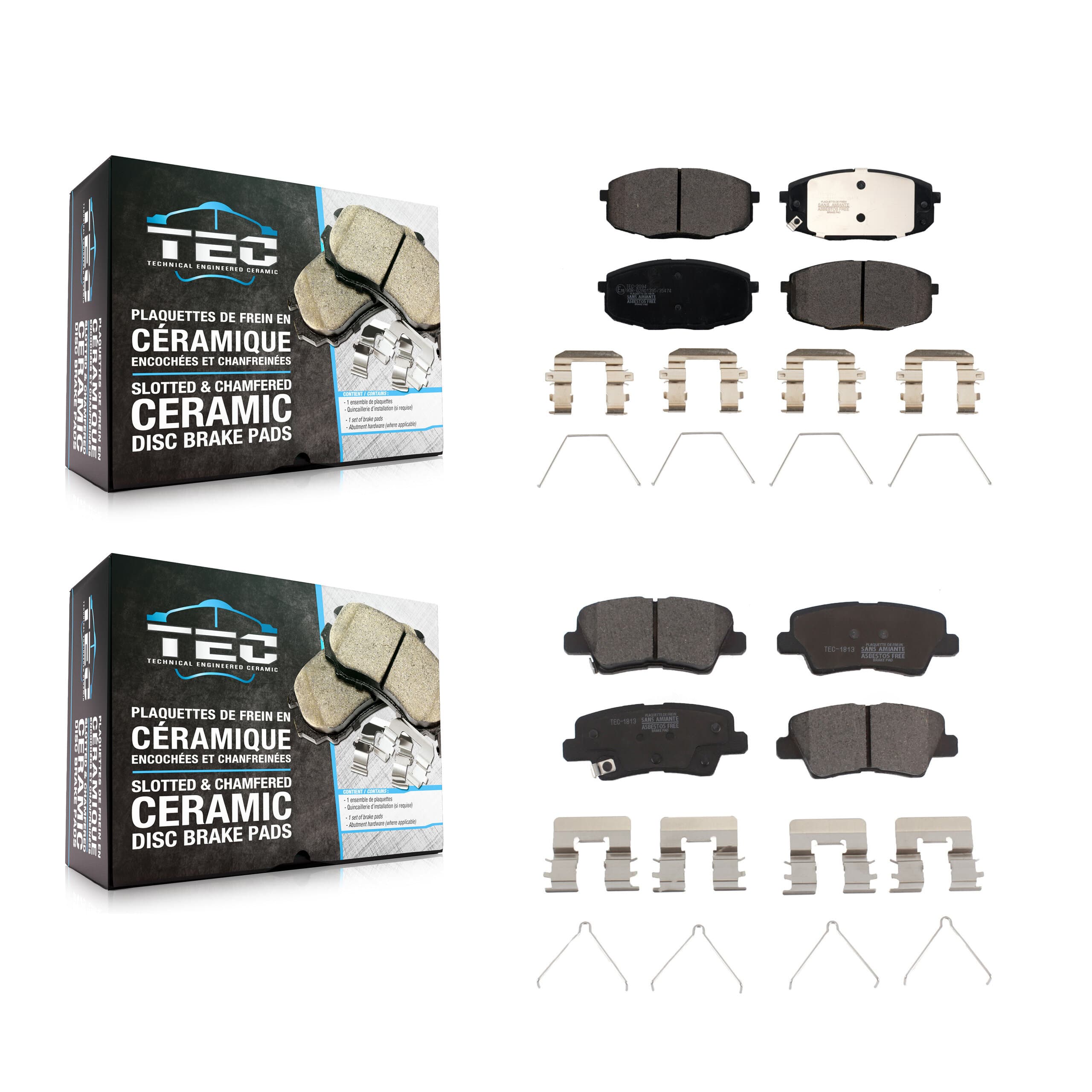 TEC - KTC-100602 - Front and Rear Disc Brake Pad Kits image 1