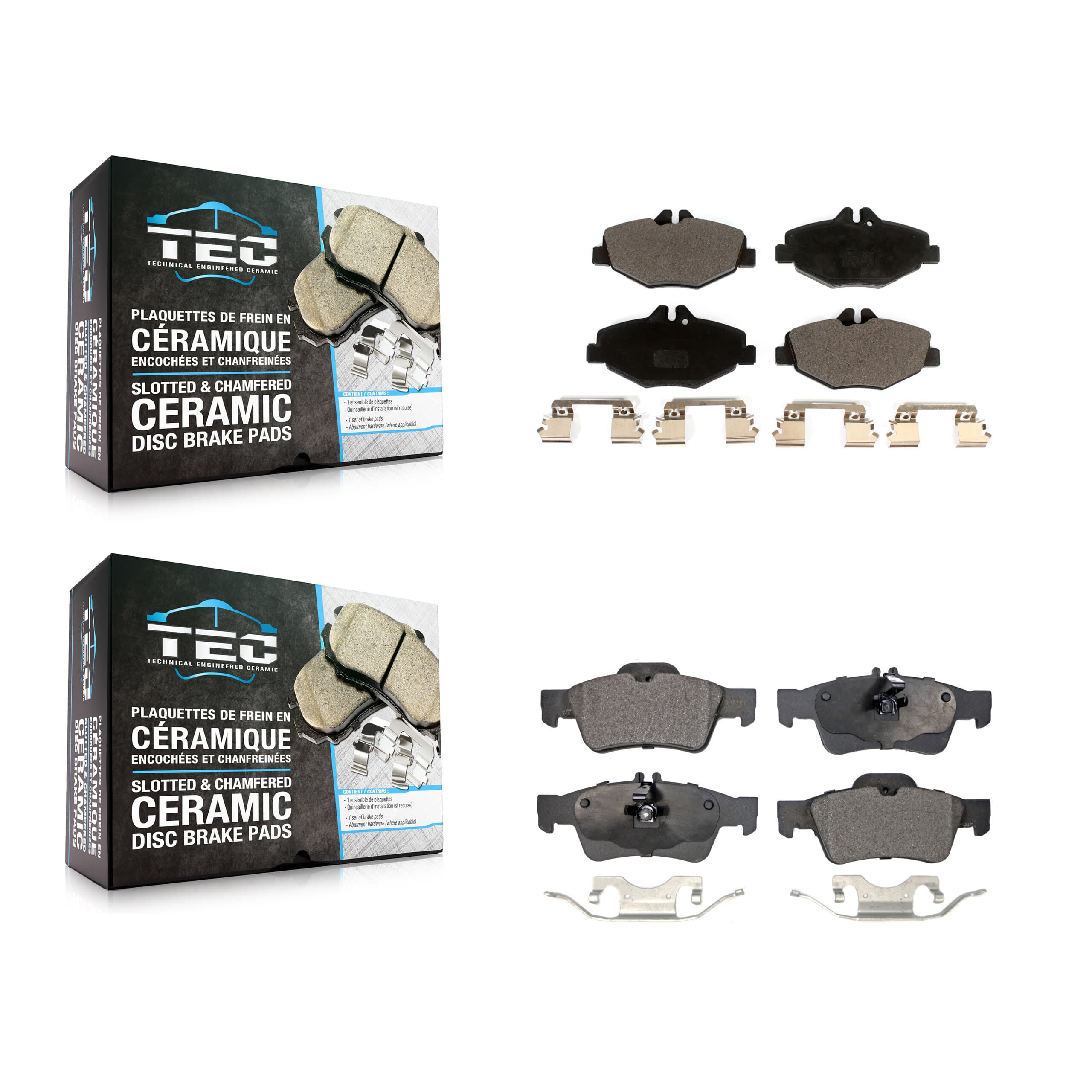 TEC - KTC-100618 - Front and Rear Disc Brake Pad Kits image 1